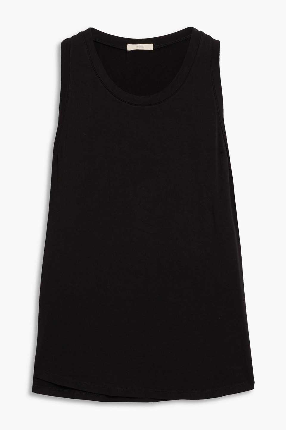 eberjey - finley jersey tank - black - l