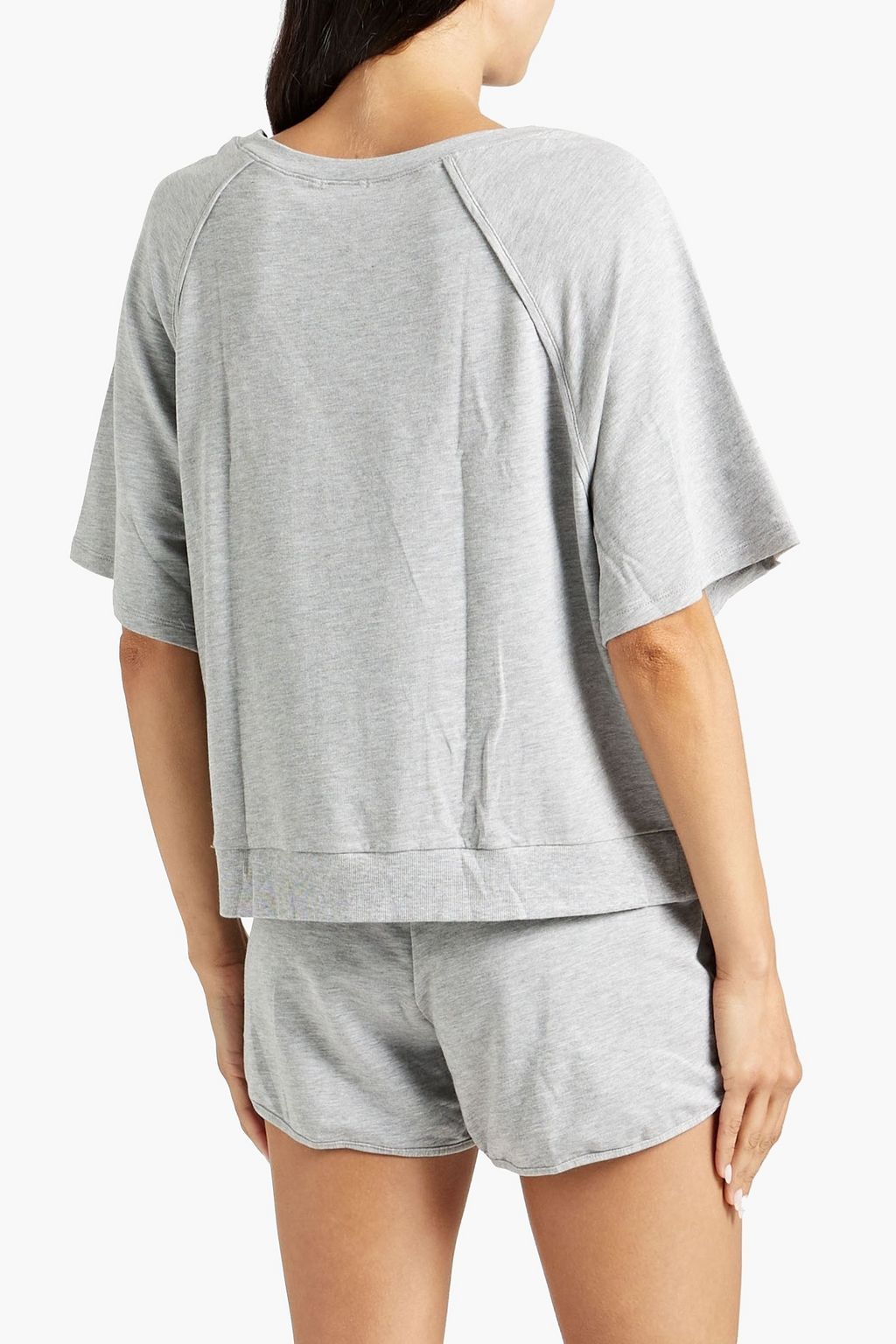 EBERJEY Blair mélange jersey pajama shorts THE