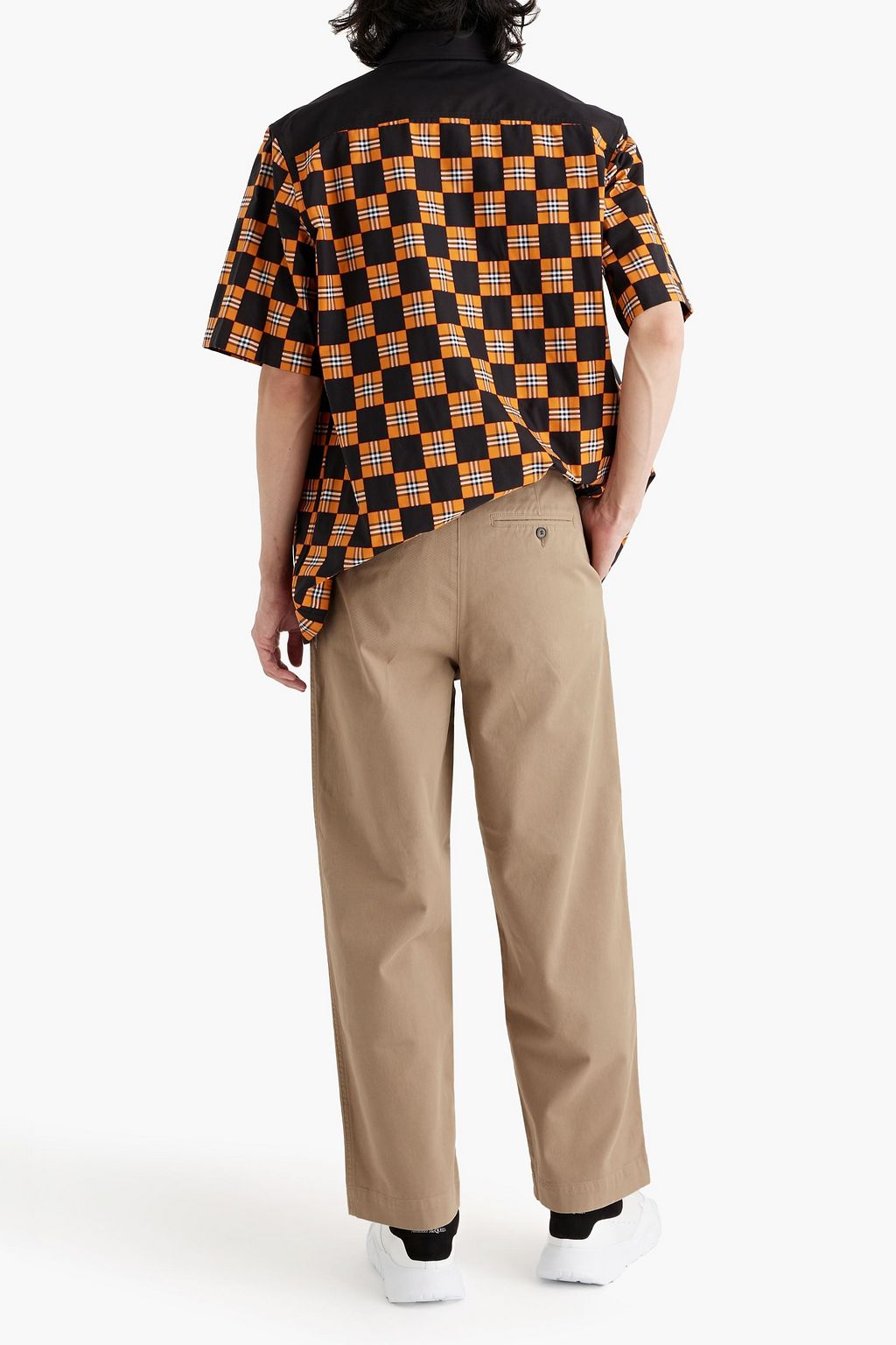 OFFICINE GÉNÉRALE Pleated cotton-blend twill chinos