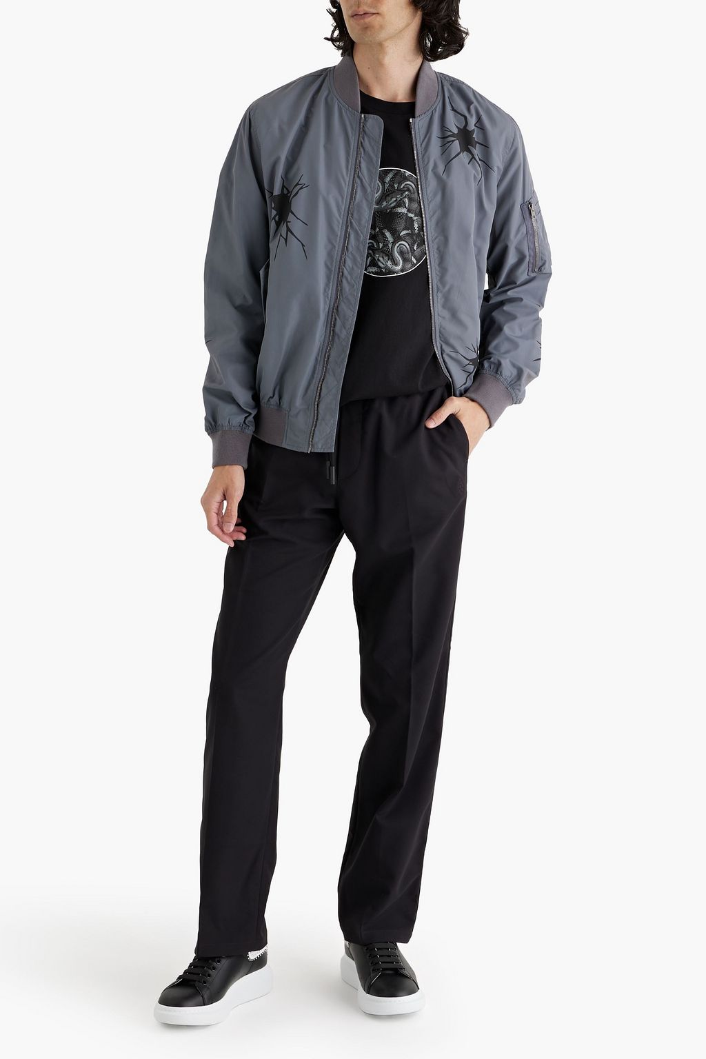 MOSCHINO Printed shell bomber jacket
