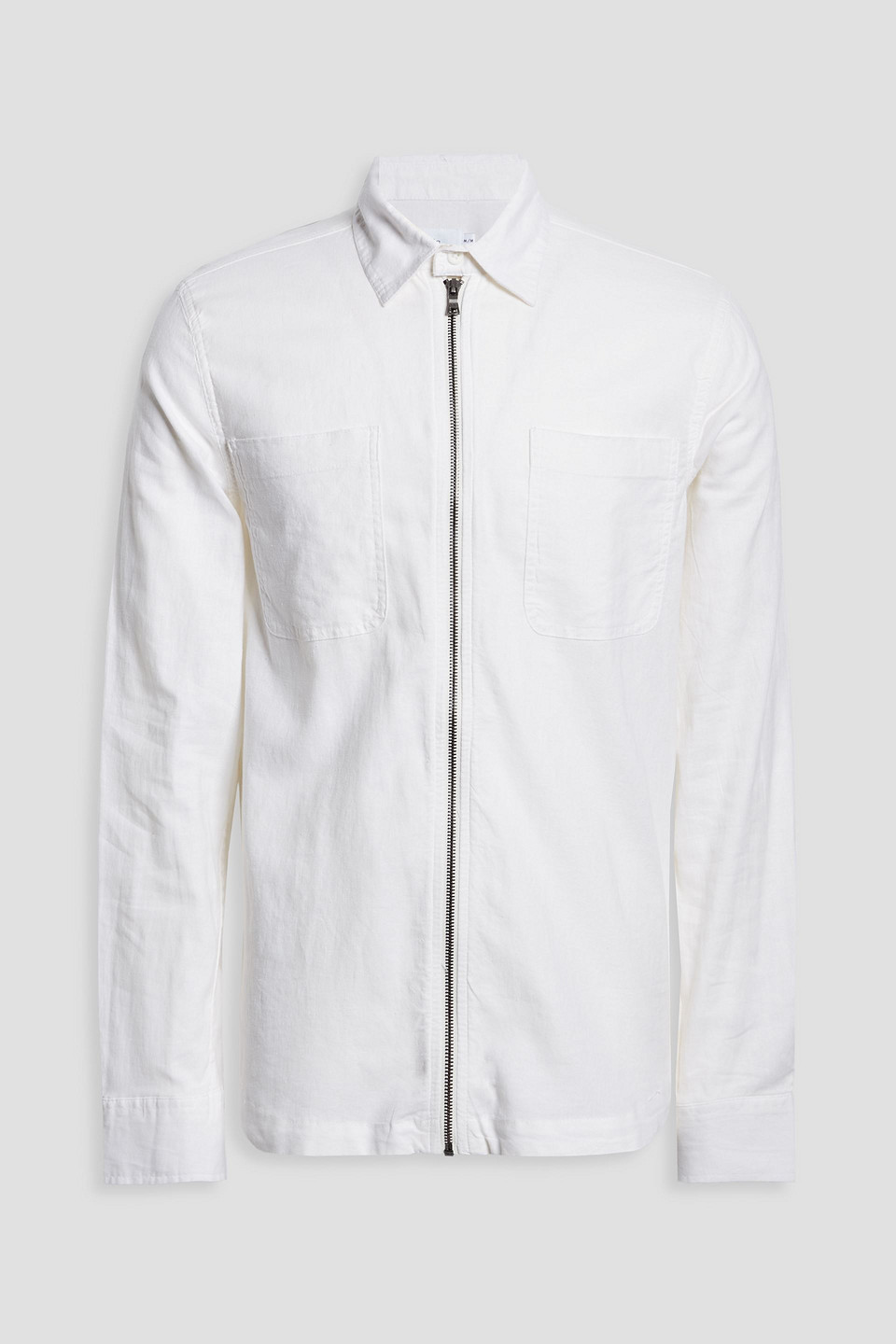 ONIA LINEN ZIP-UP OVERSHIRT