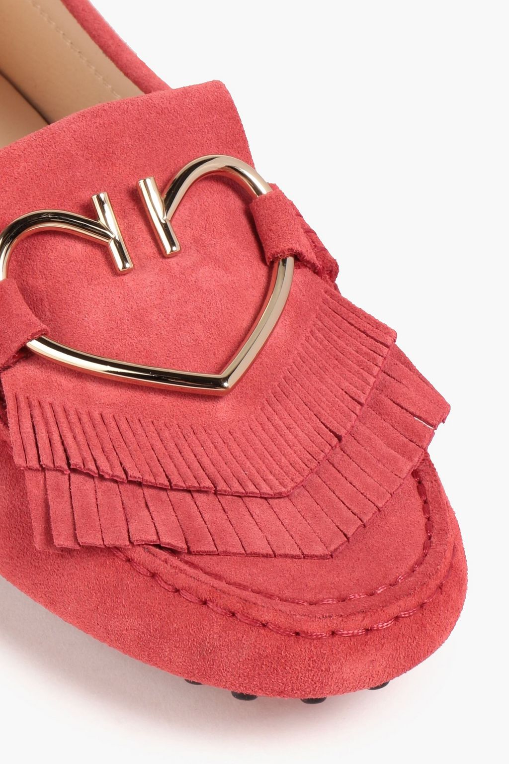 TOD'S Embellished suede loafers