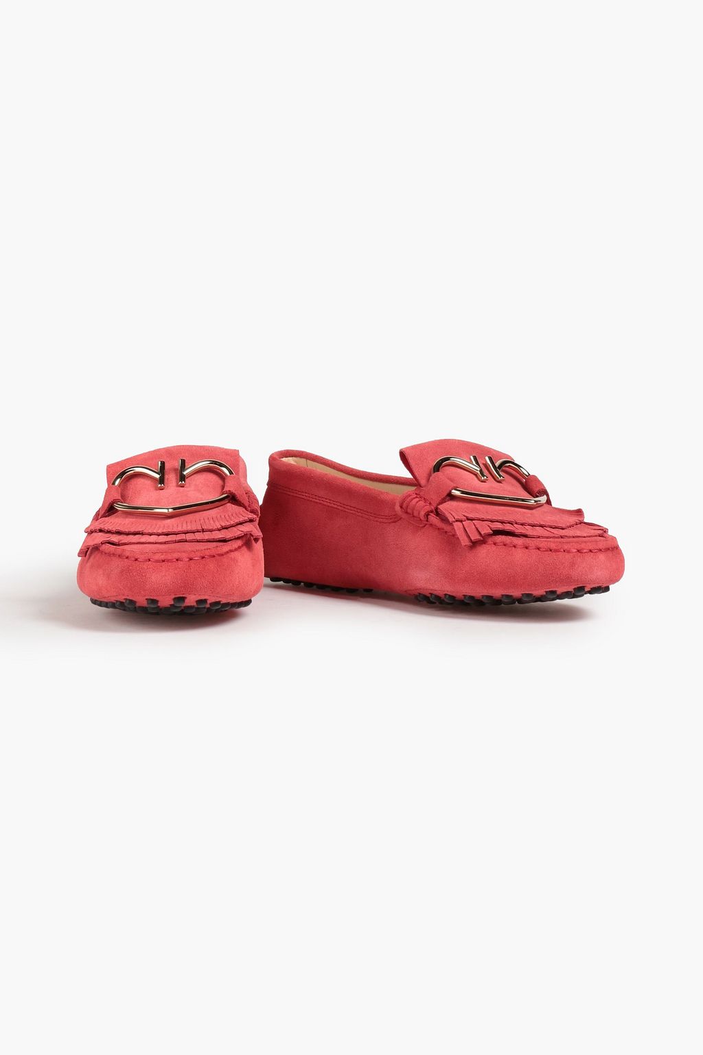 TOD'S Embellished suede loafers