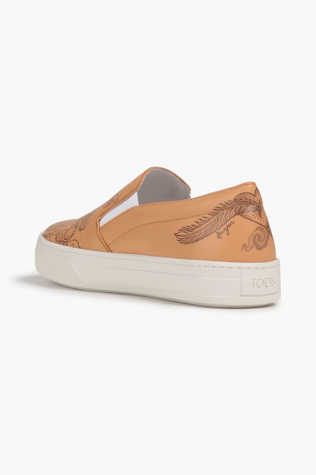 TOD'S Printed leather slip-on sneakers