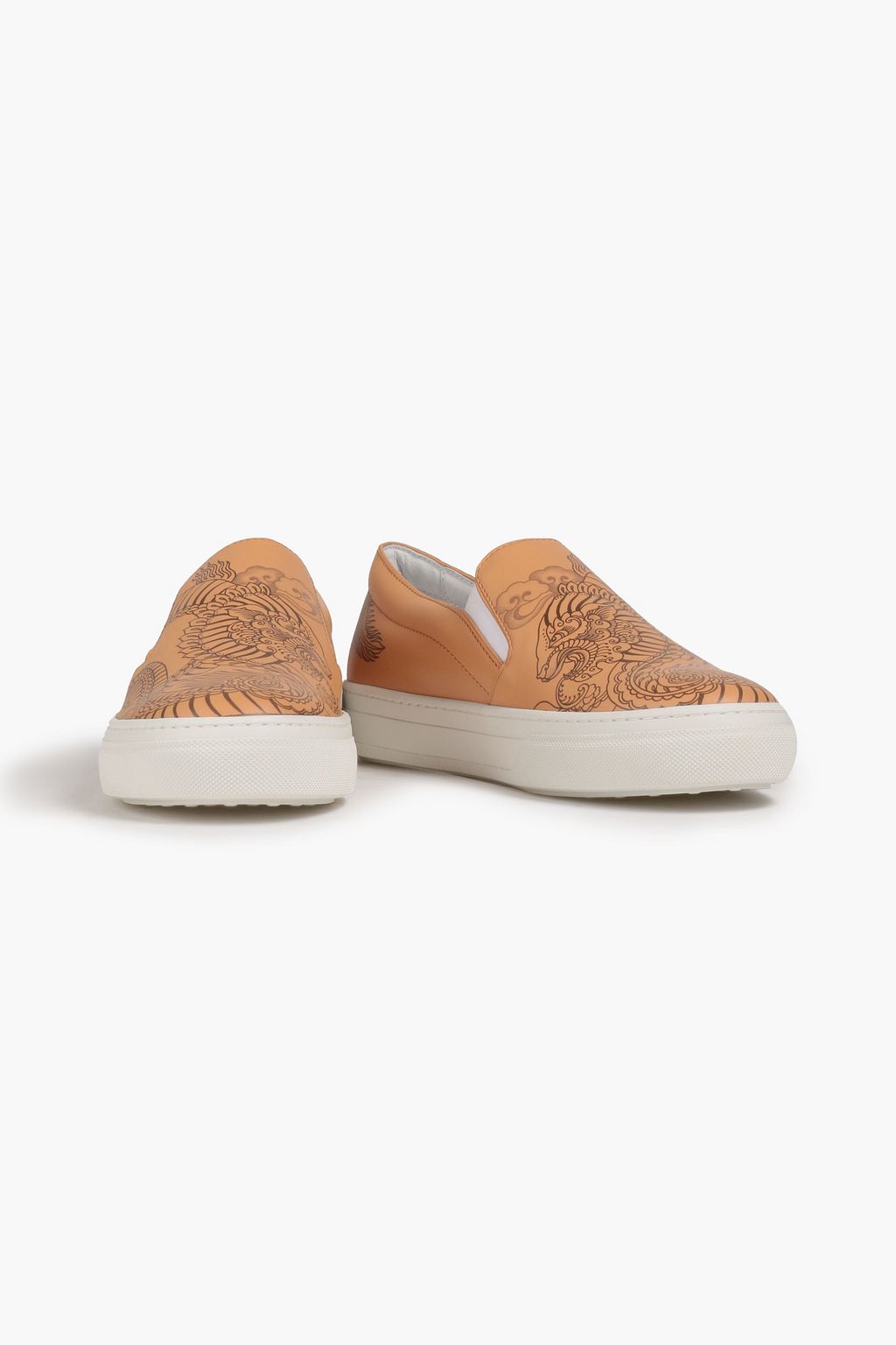 TOD'S Printed leather slip-on sneakers