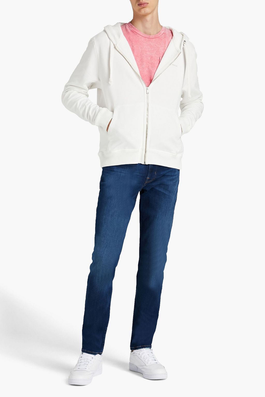 7 FOR ALL MANKIND Slimmy Jeans mit schmalem Bein aus Denim in ausgewaschener Optik