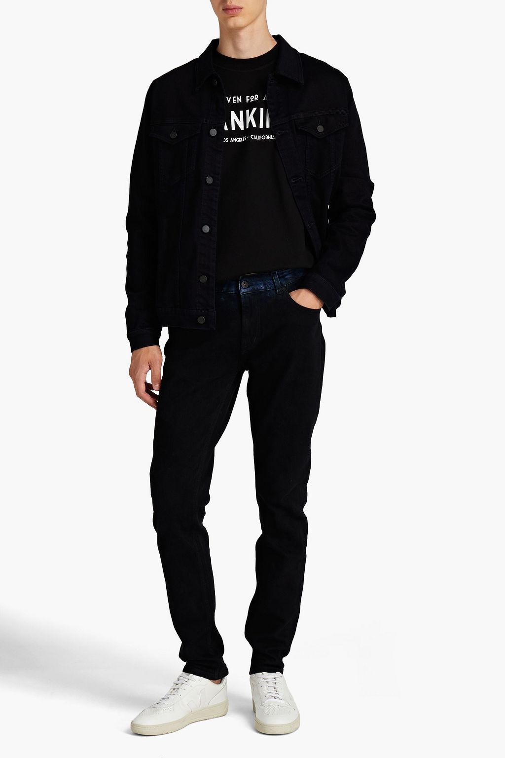 7 FOR ALL MANKIND Ronnie skinny-fit tie-dyed denim jeans