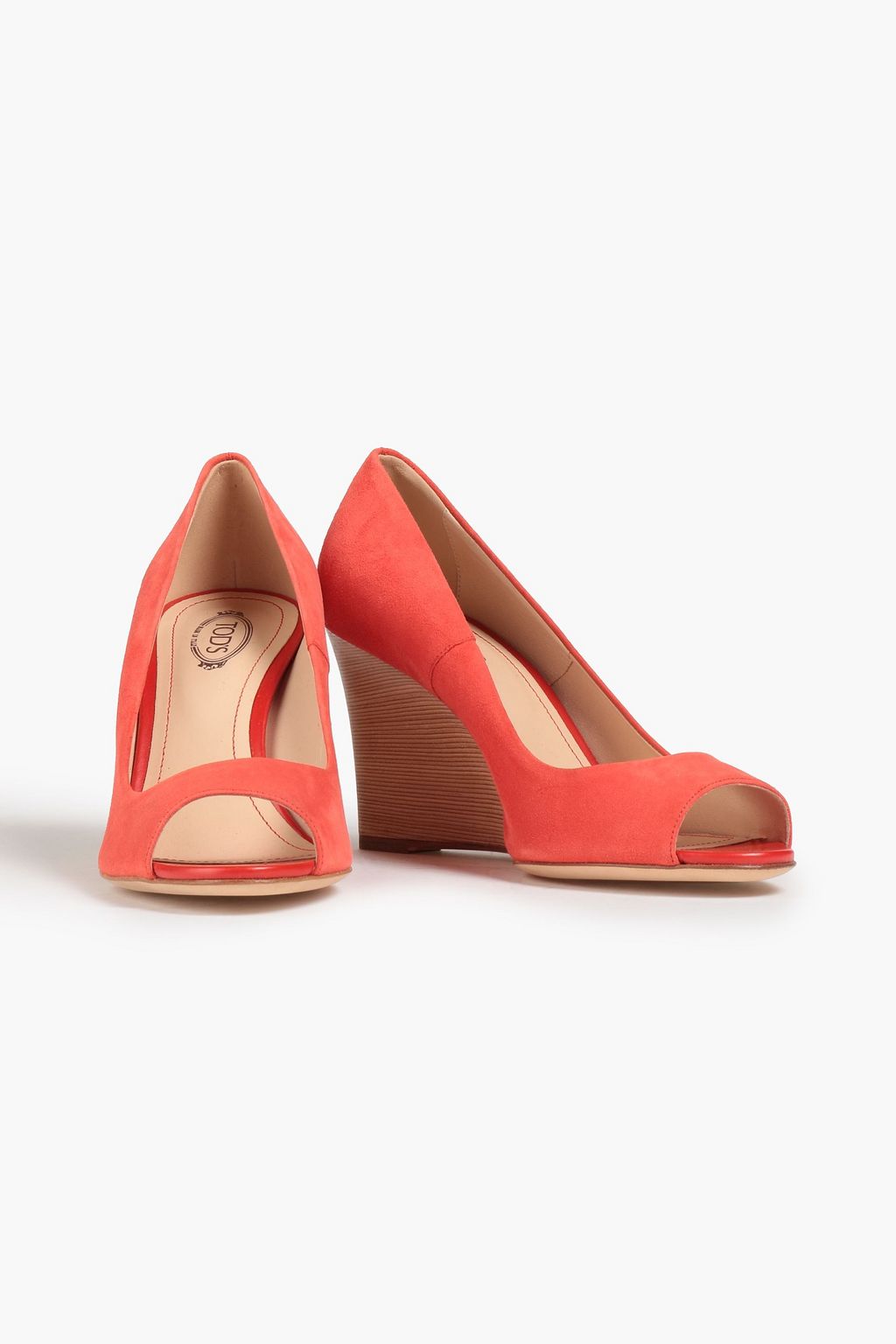 TOD'S Suede wedge pumps