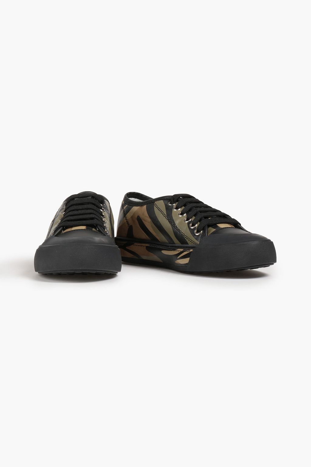 TOD'S حذاء سنيكرز من الجلد مزين بطبعة
