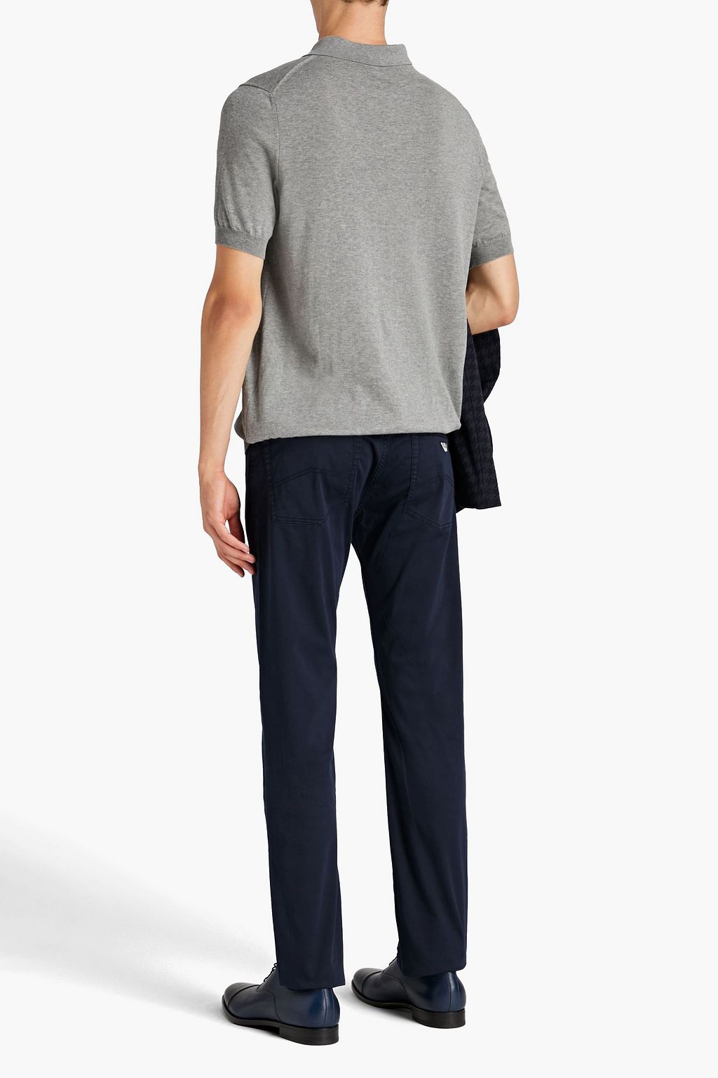 EMPORIO ARMANI Cotton-blend twill chinos