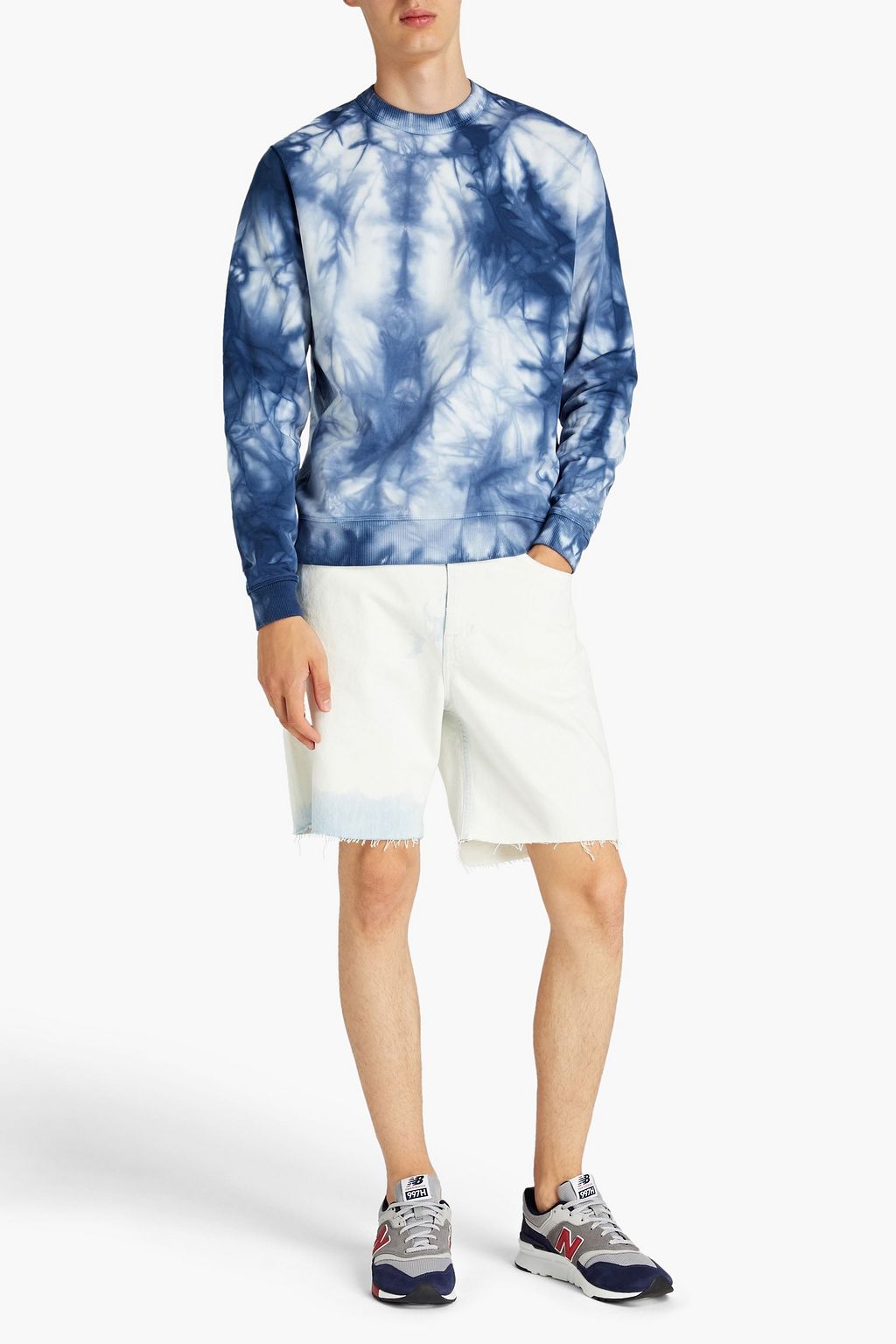 7 FOR ALL MANKIND Cooper J bleached denim shorts
