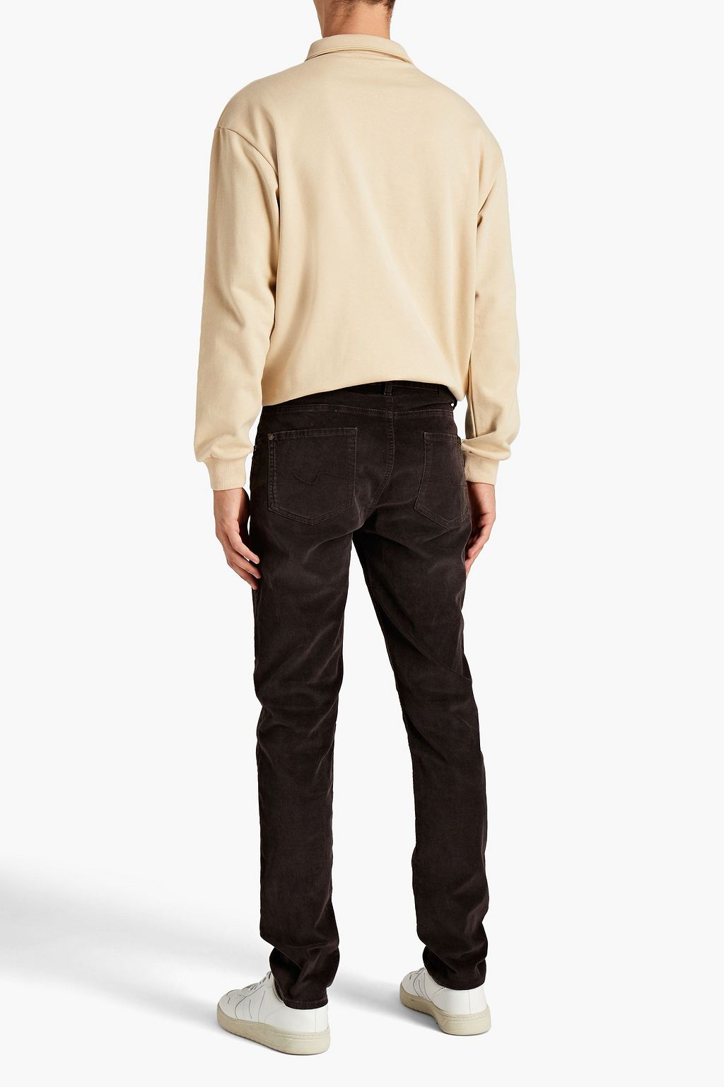 7 FOR ALL MANKIND Slimmy slim-fit cotton-blend velvet pants