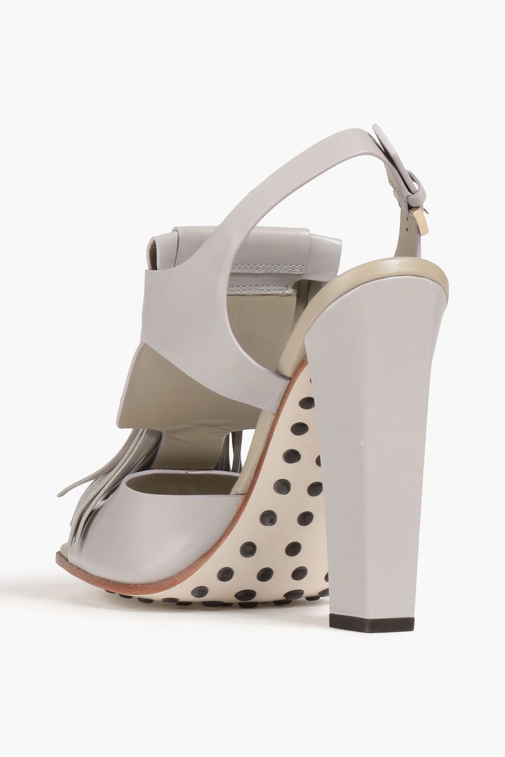 TOD'S Fringed leather sandals