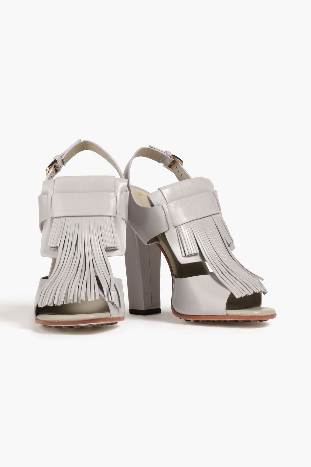 TOD'S Fringed leather sandals