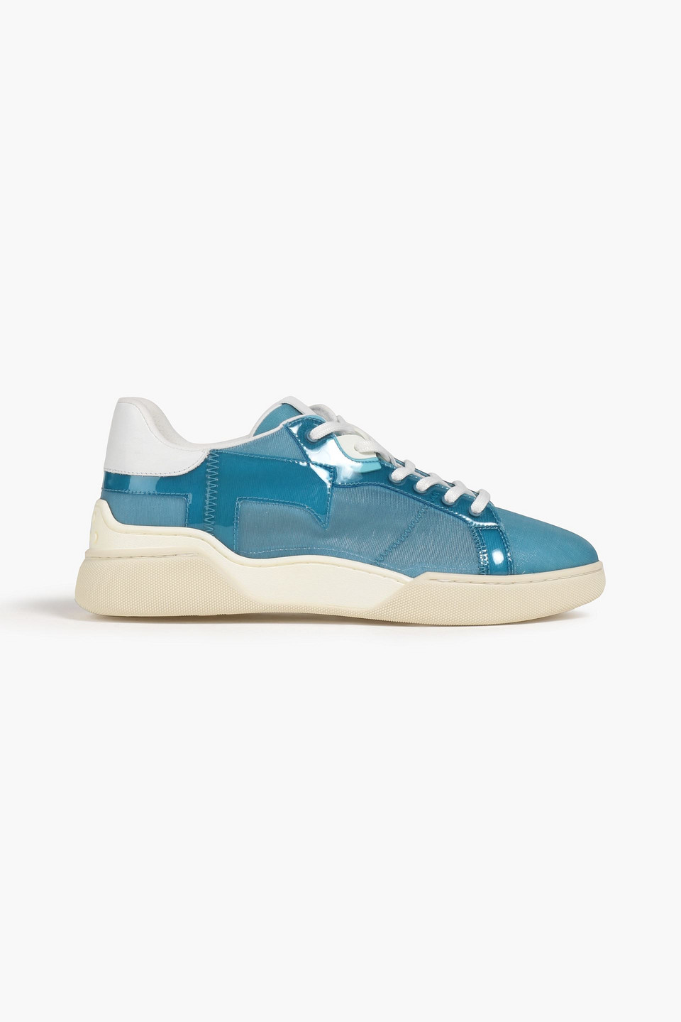 Tod's Pvc-trimmed Mesh Sneakers In Teal