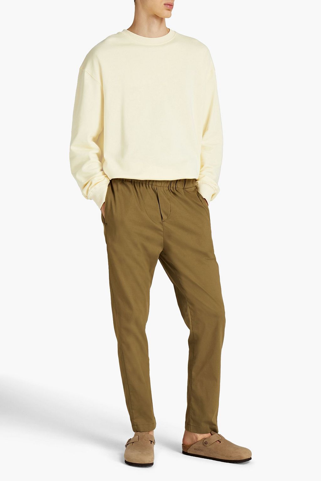 7 FOR ALL MANKIND Tapered cotton-blend stretch-twill pants