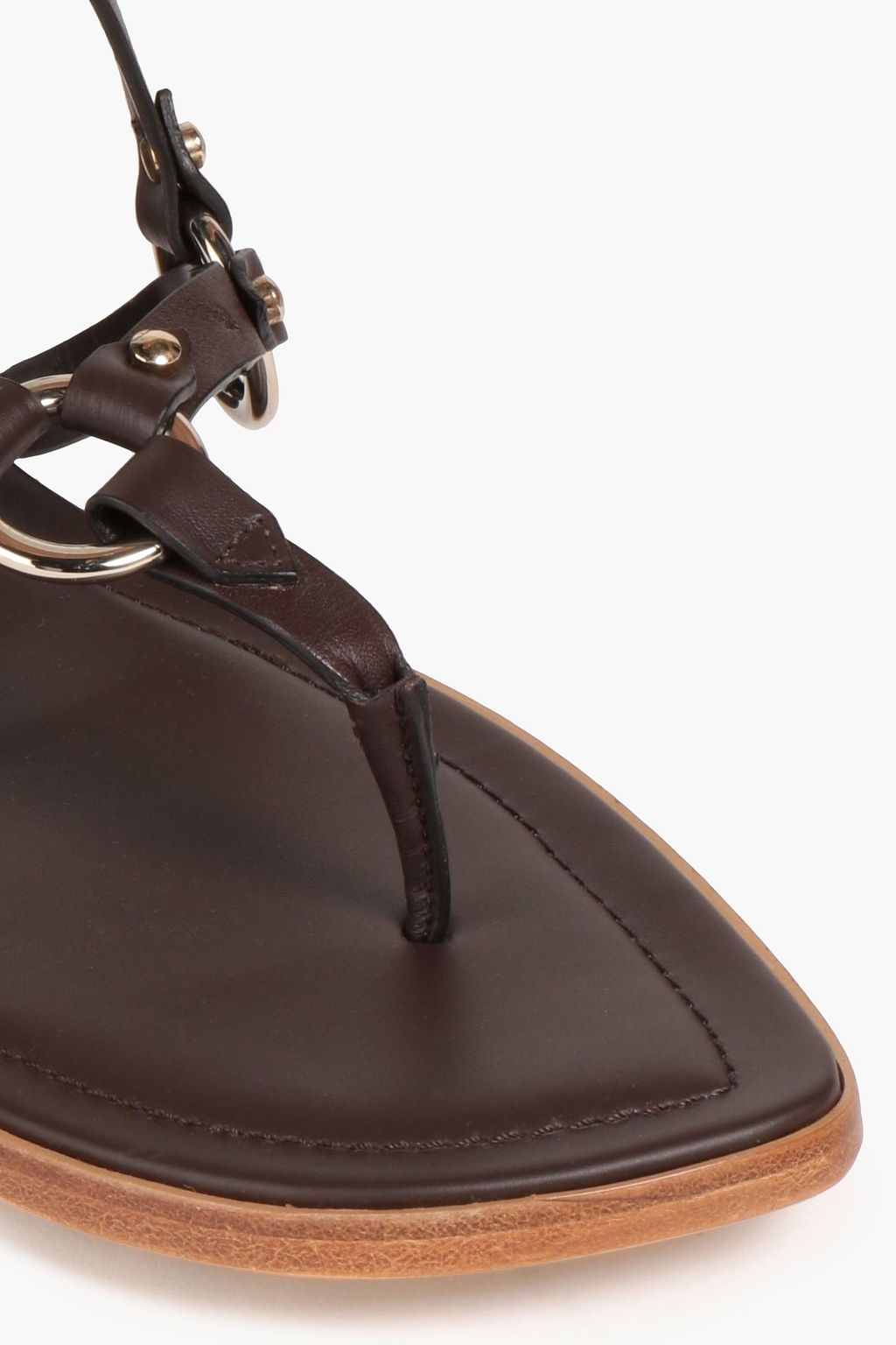 TOD'S Embellished perforated leather sandals
