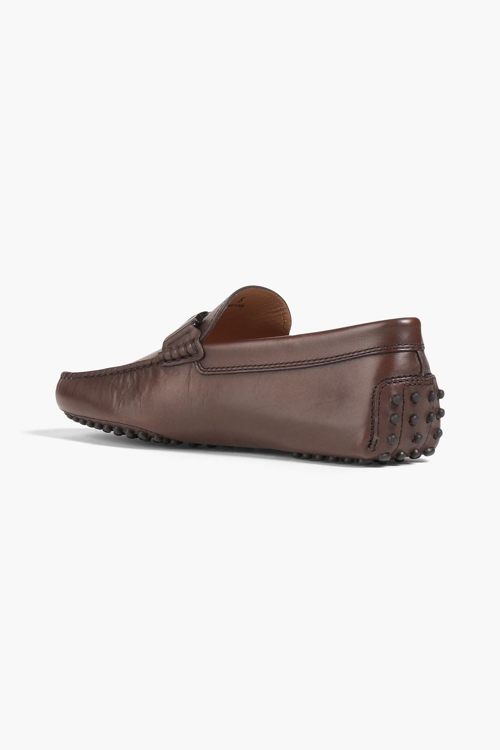 TOD'S Double T embellished leather driving shoes