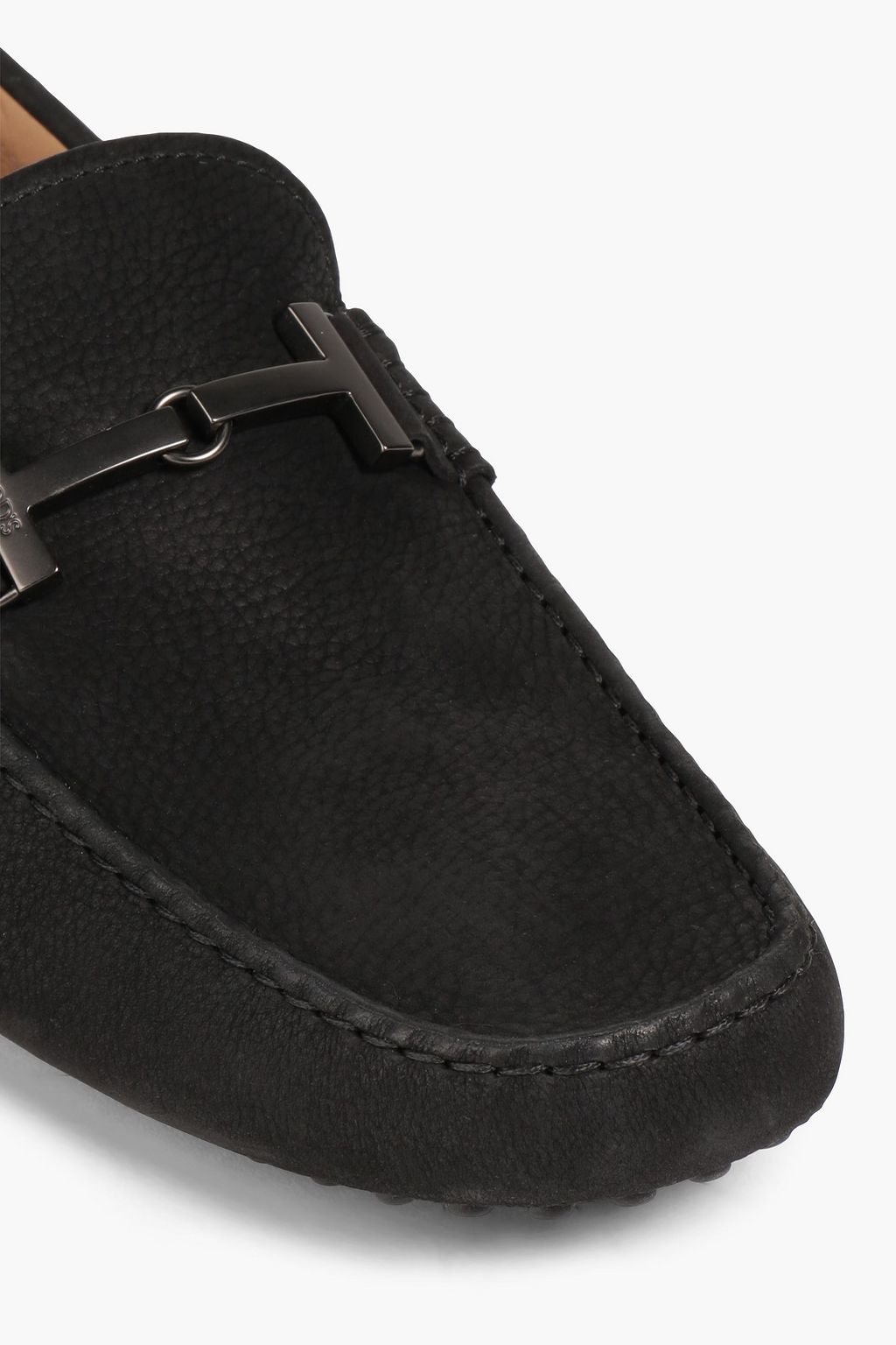 TOD'S Doppia embellished suede driving shoes