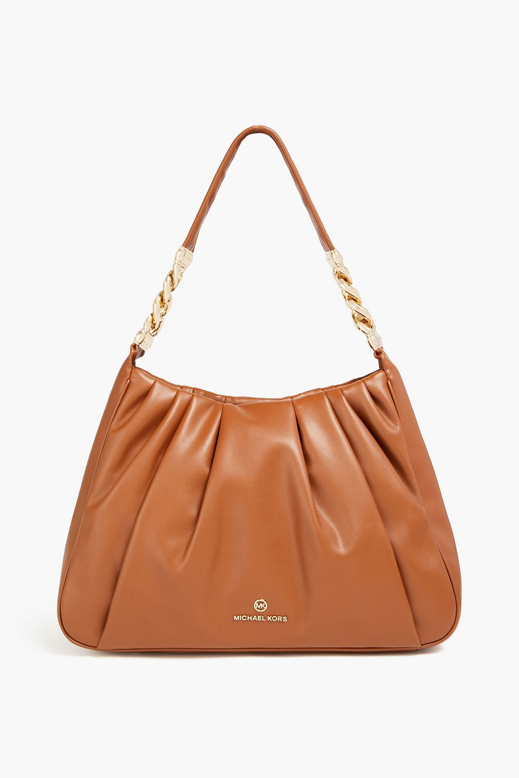 MICHAEL MICHAEL KORS Hannah pleated faux leather shoulder bag | Sale up to  70% off | THE OUTNET