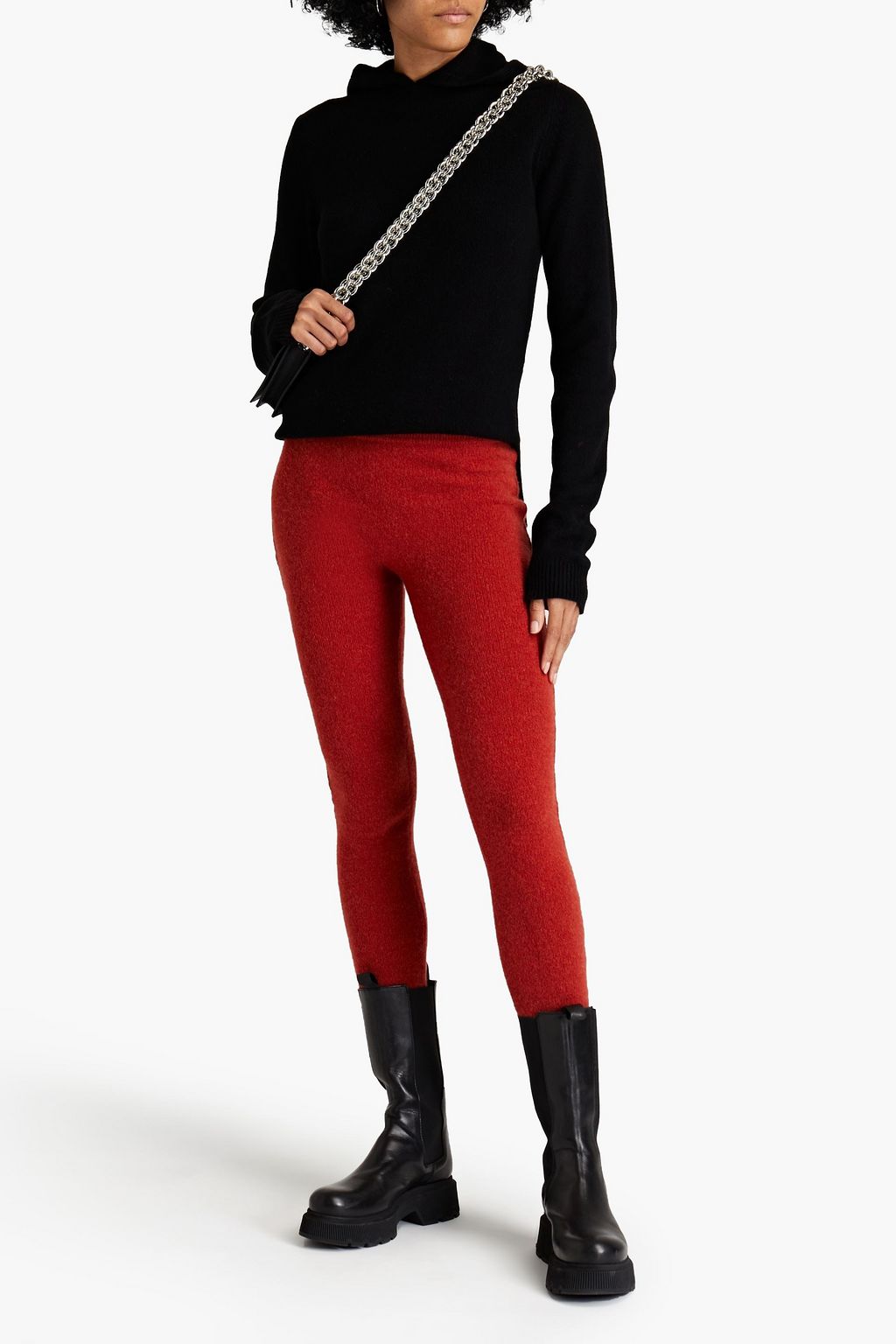 RICK OWENS Cashmere and wool-blend leggings