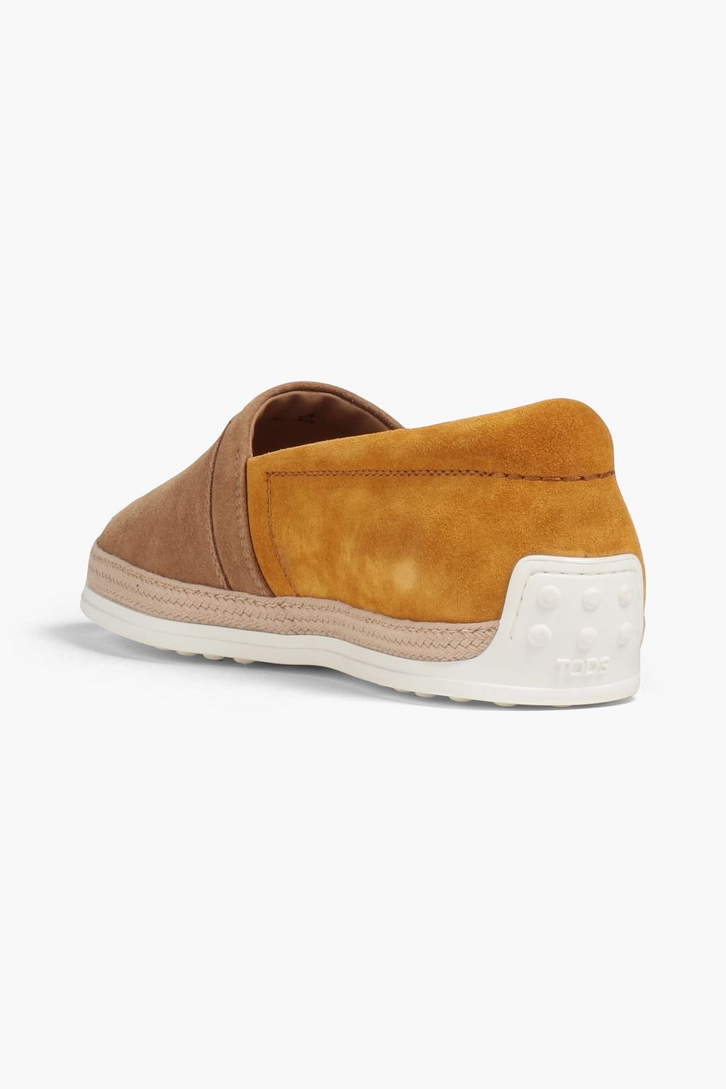 TOD'S Two-tone suede espadrilles