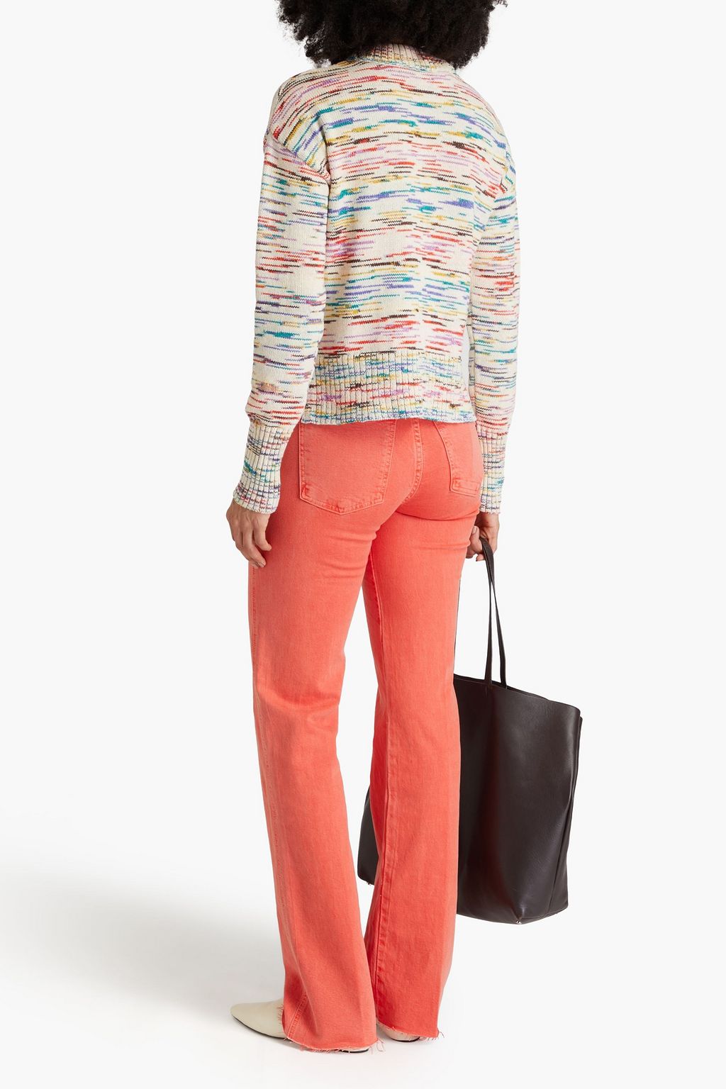 VERONICA BEARD Gerona space-dyed cotton-blend sweater