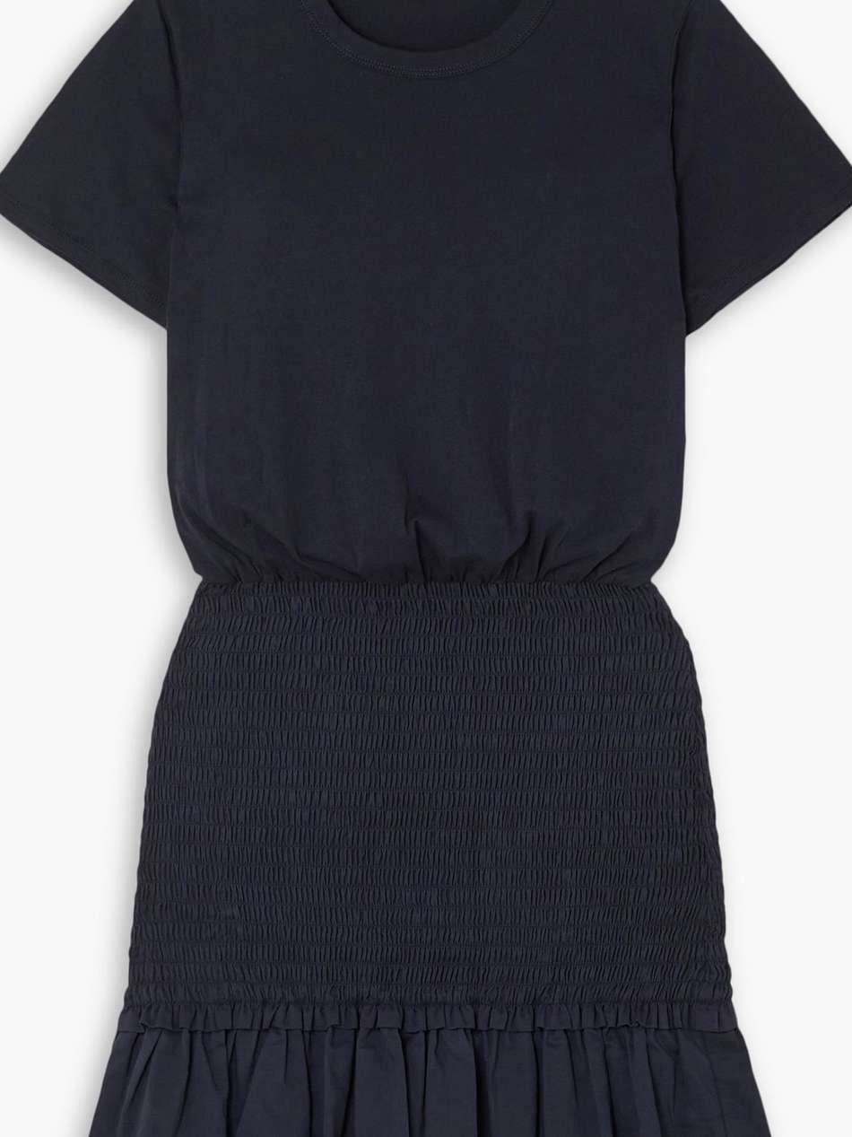 aberdeen shirred cotton mini dress