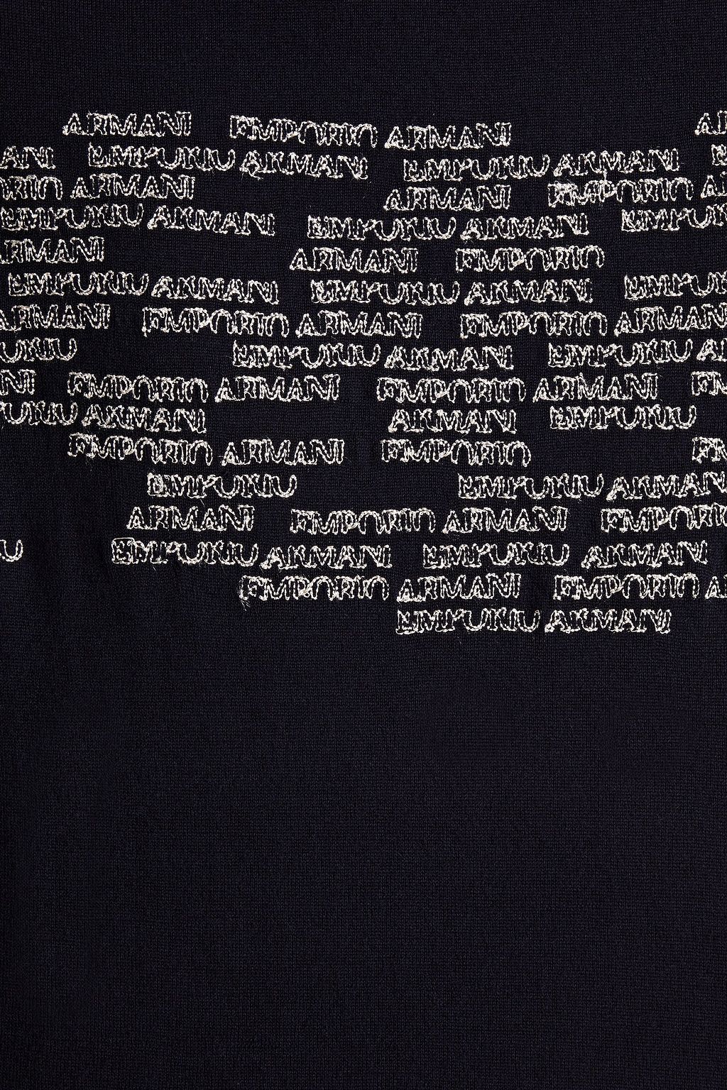 EMPORIO ARMANI Embroidered wool sweater
