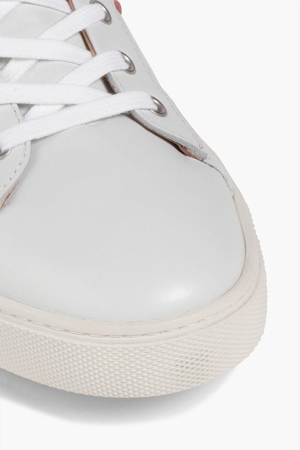 TOD'S FOR FERRARI Perforated leather high-top sneakers