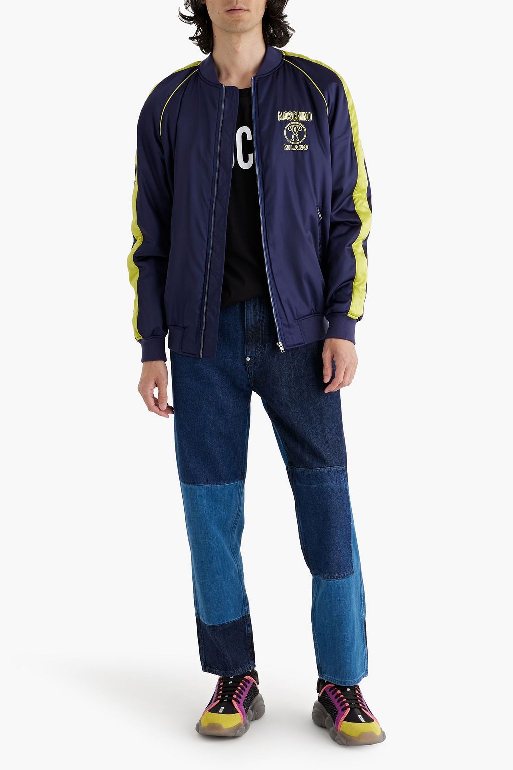 MOSCHINO Embroidered shell bomber jacket
