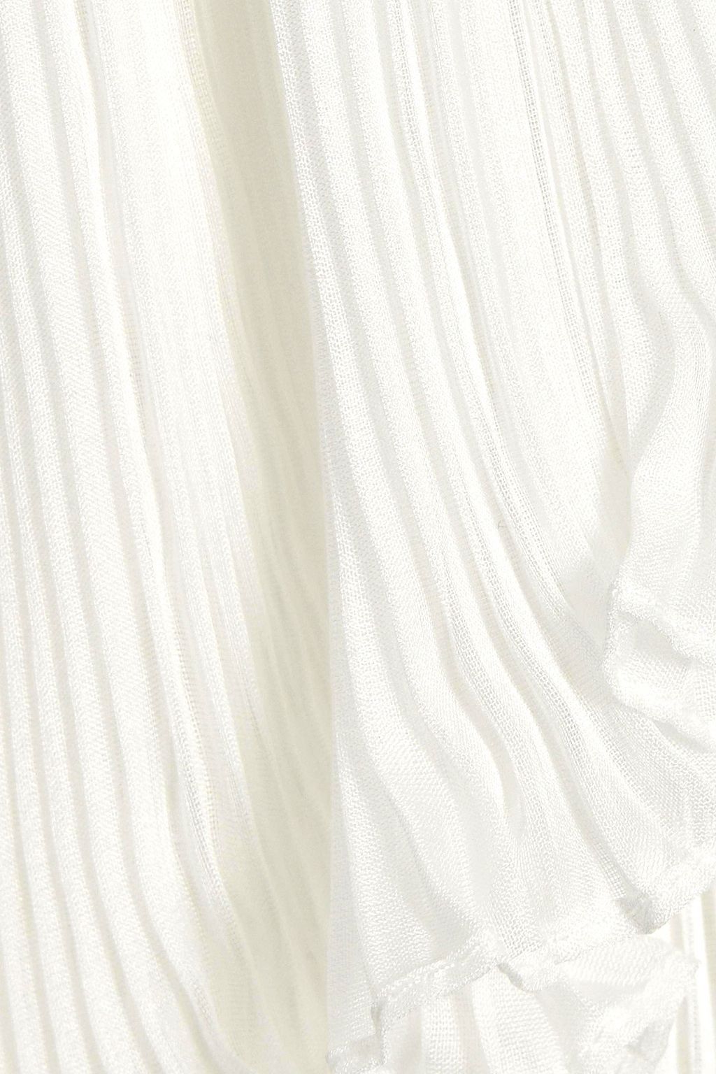 PHILOSOPHY DI LORENZO SERAFINI Ruffled plissé-chiffon blouse
