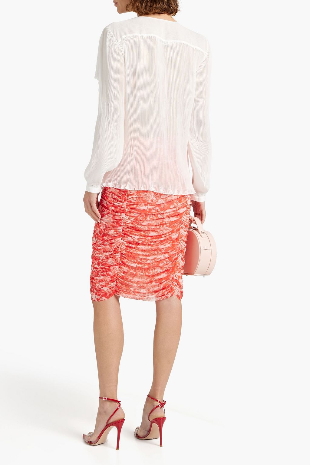 PHILOSOPHY DI LORENZO SERAFINI Ruffled plissé-chiffon blouse