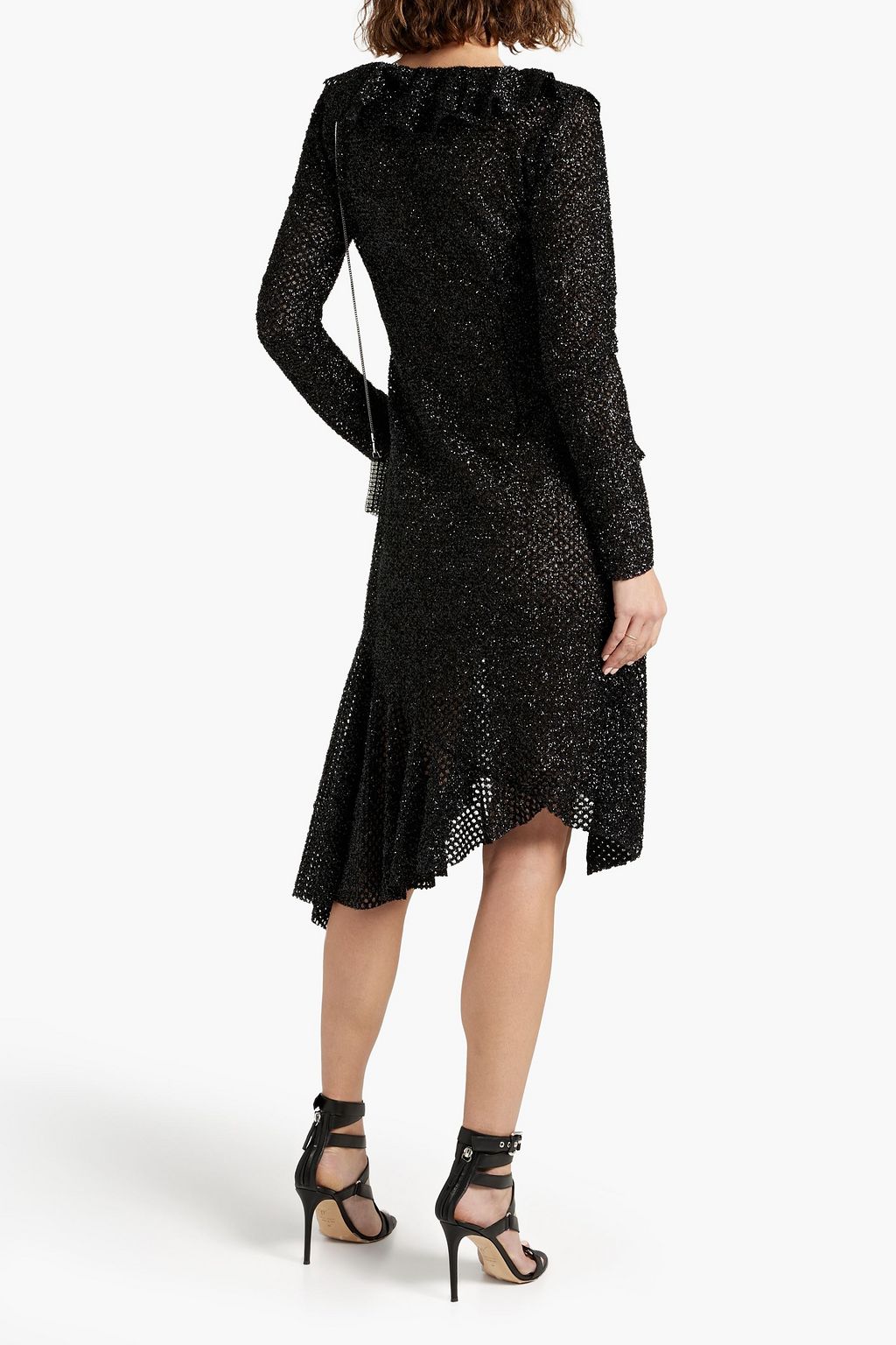 PHILOSOPHY DI LORENZO SERAFINI Asymmetric ruffled tinsel dress