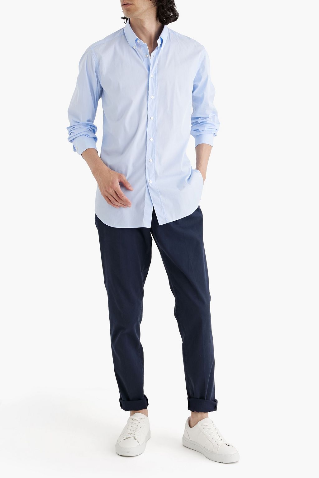 PESERICO Cotton-blend twill chinos