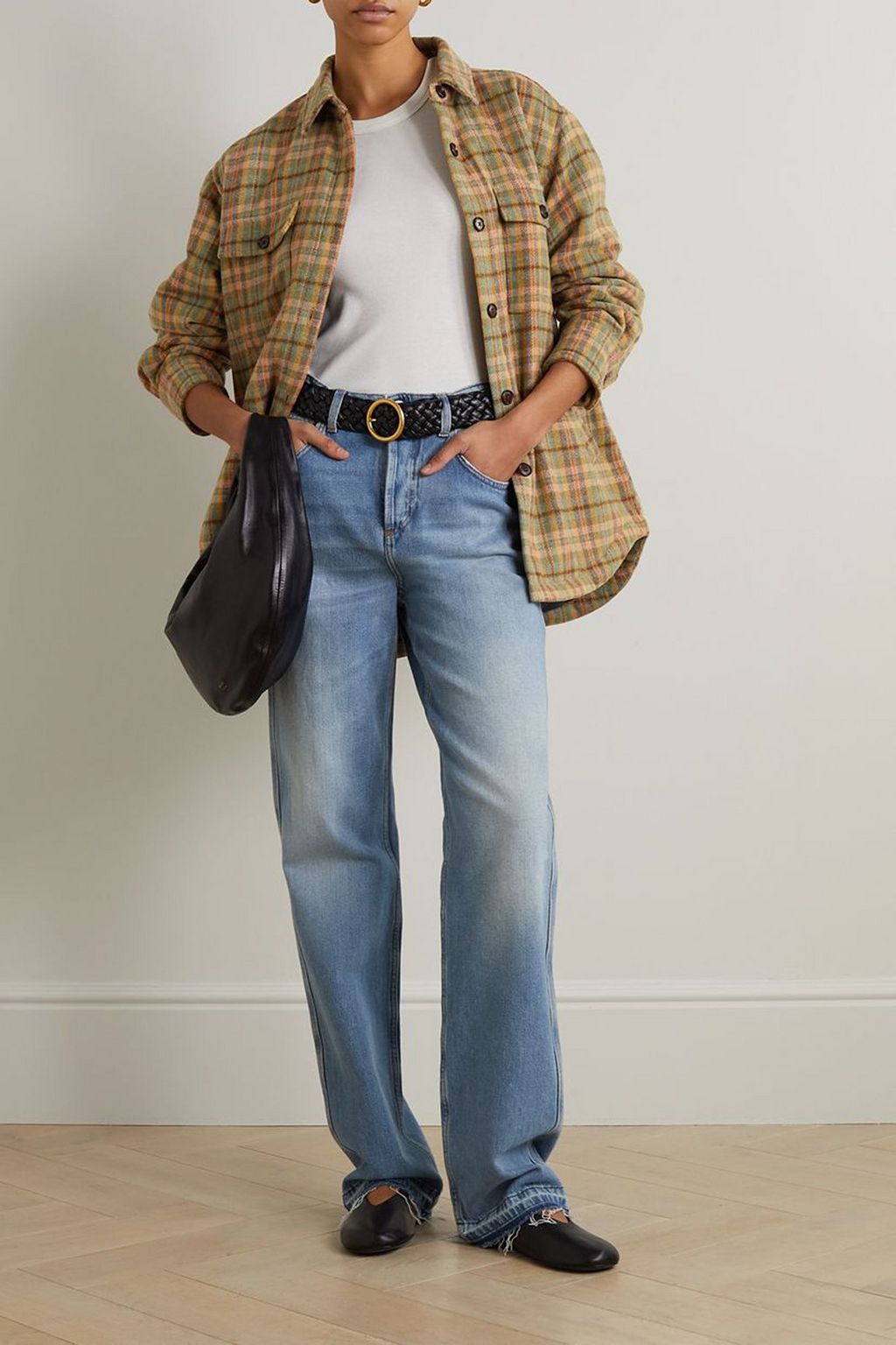 THE GREAT. The State Park plaid flannel jacket
