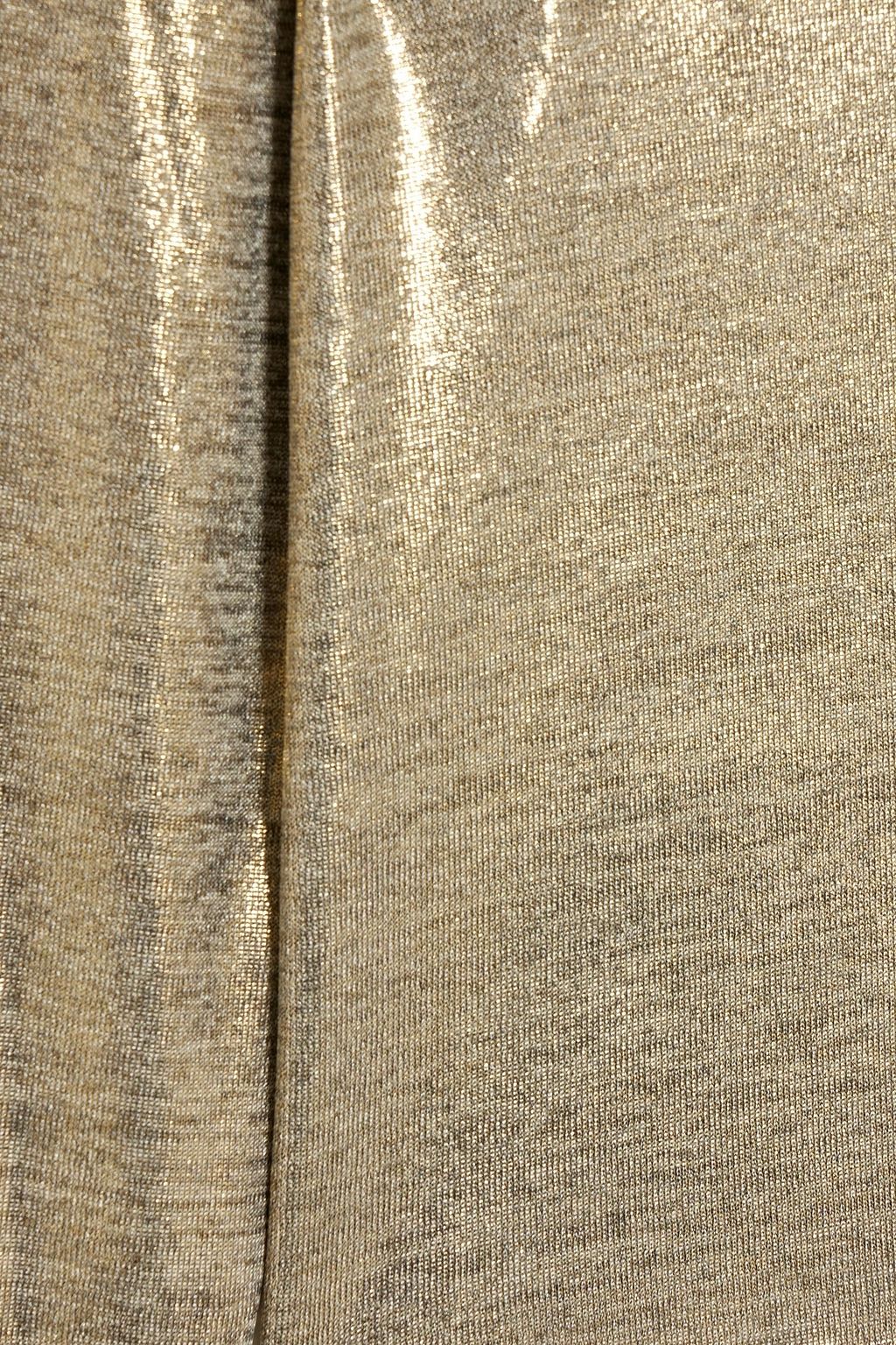 ALICE + OLIVIA Delaina metallic jersey top