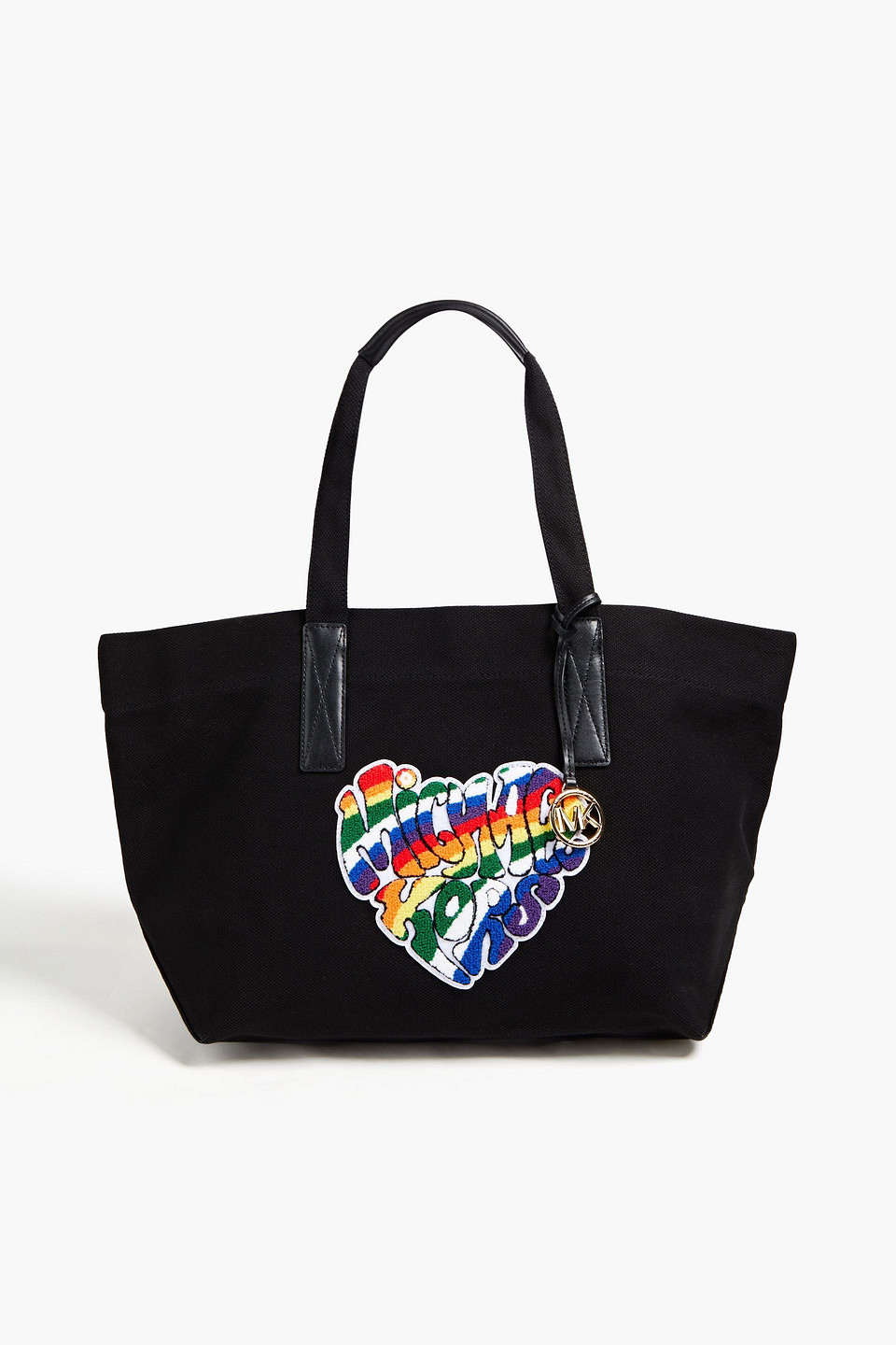 Michael Michael Kors Logo-appliquéd Canvas Tote In Black