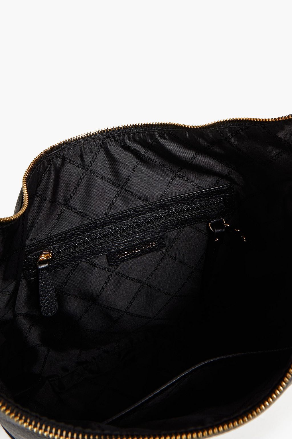 Black Texturedleather shoulder bag MICHAEL MICHAEL KORS THE