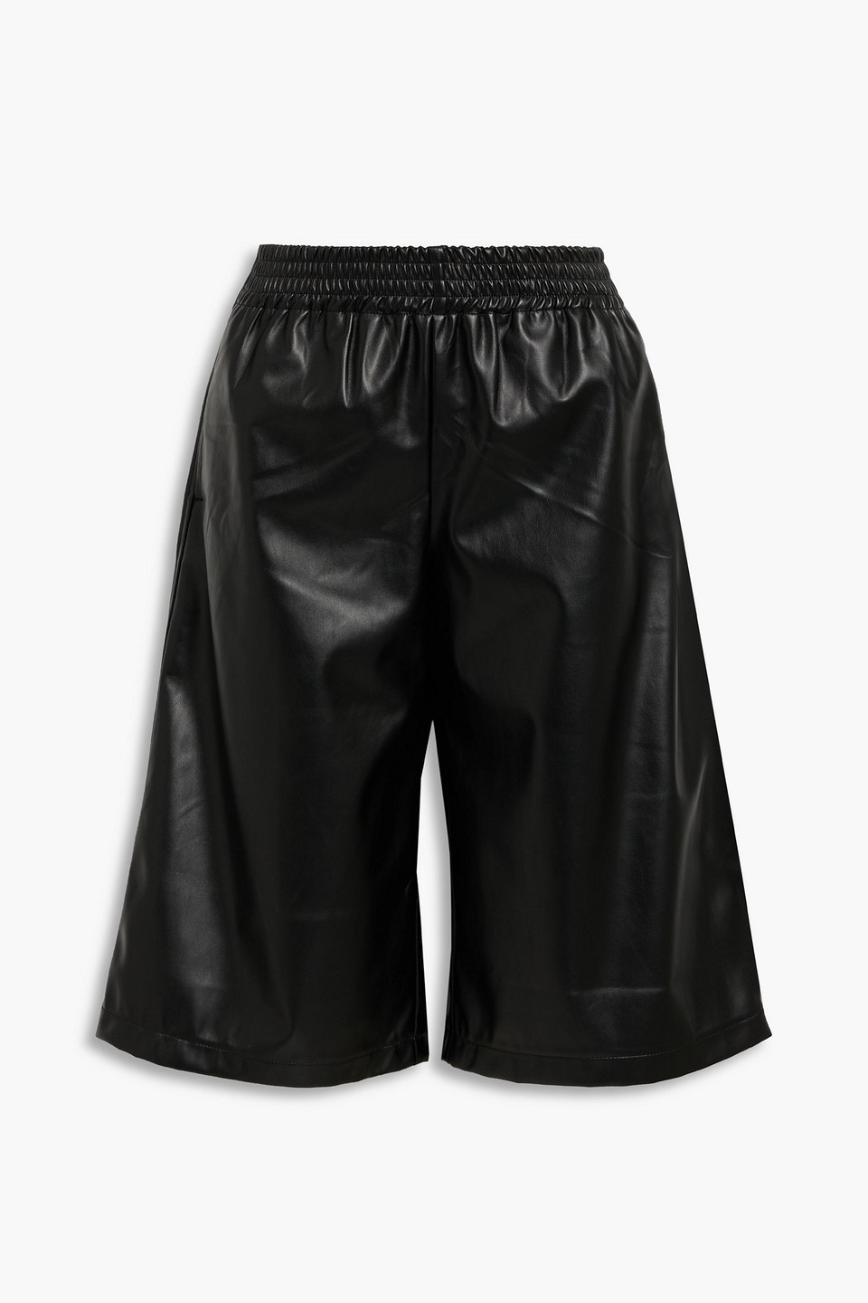 Atm Anthony Thomas Melillo Faux Leather Culottes In Black