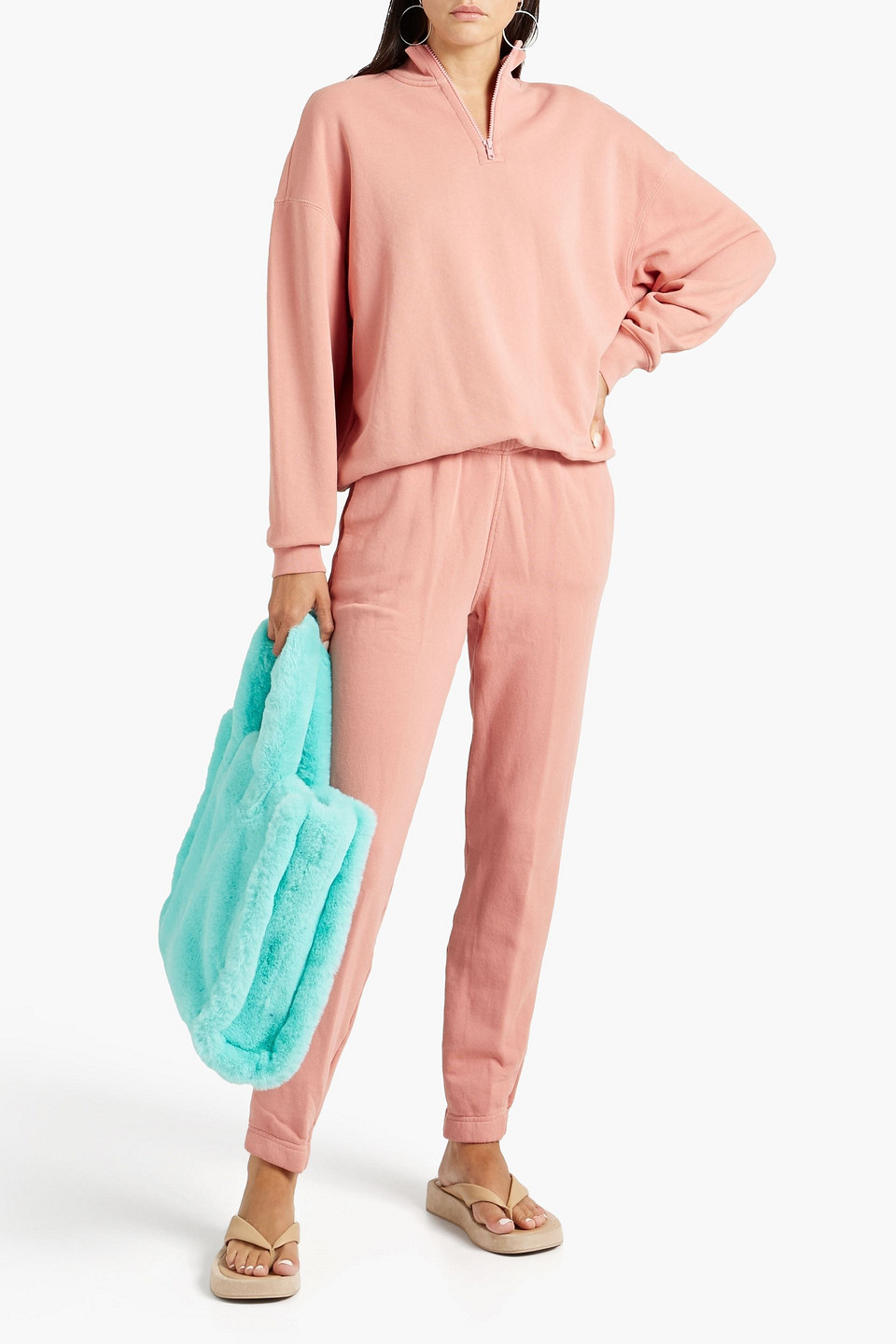 Atm Anthony Thomas Melillo French Cotton-terry Sweatshirt In Antique Rose