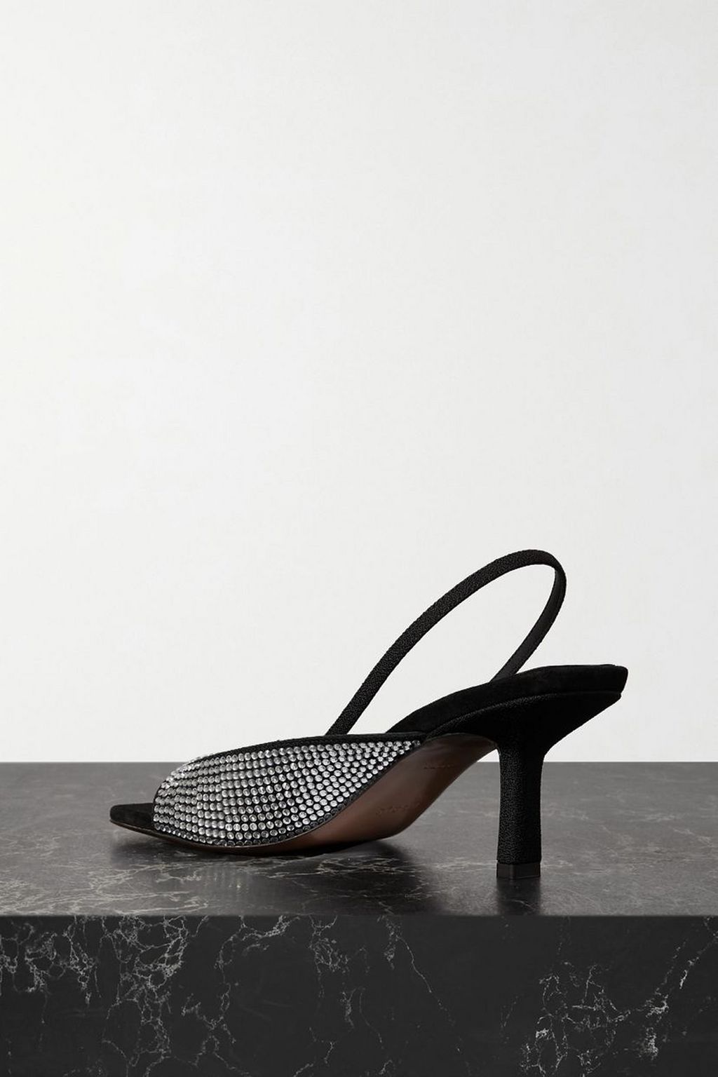 NEOUS Kamui crystal-embellished crepe slingback sandals