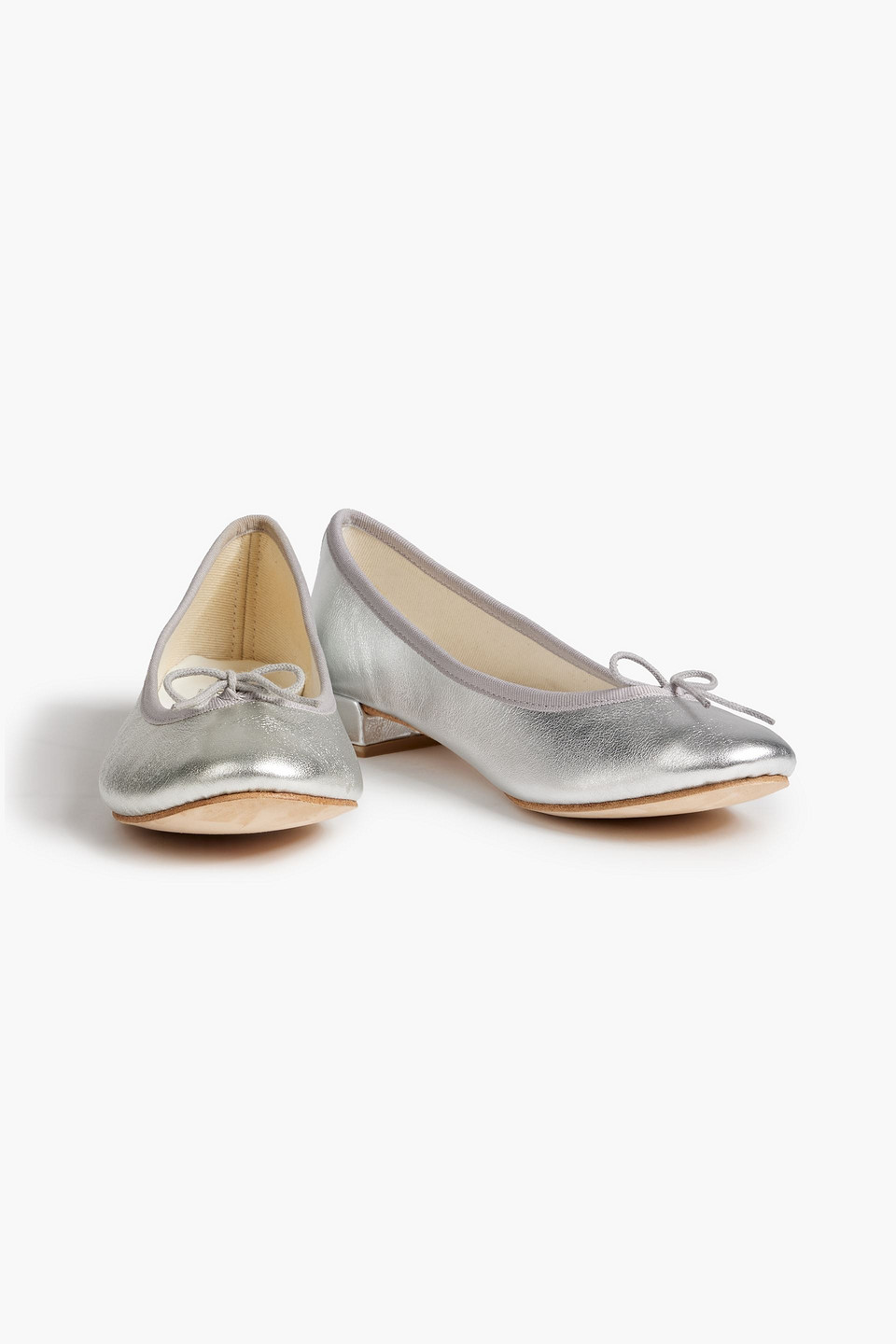 Repetto silver hotsell ballet flats