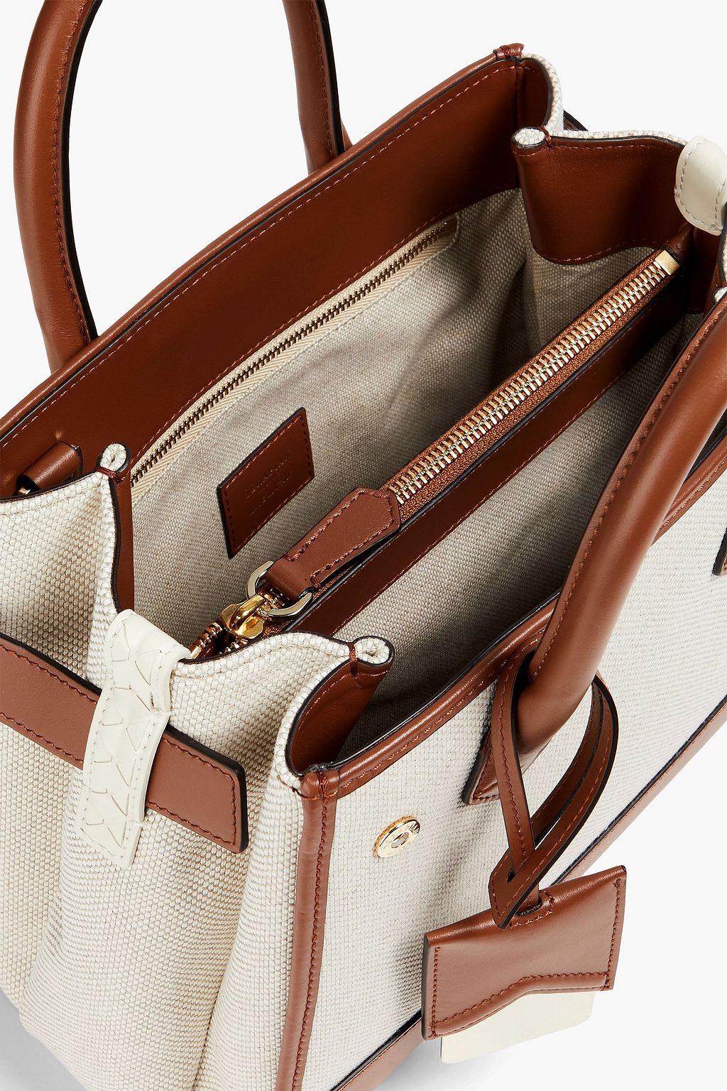 SERAPIAN Canvas and leather tote