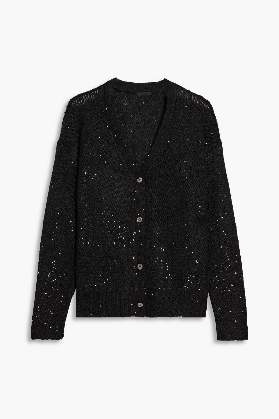 atm anthony thomas melillo - sequin-embellished knitted cardigan - black - s