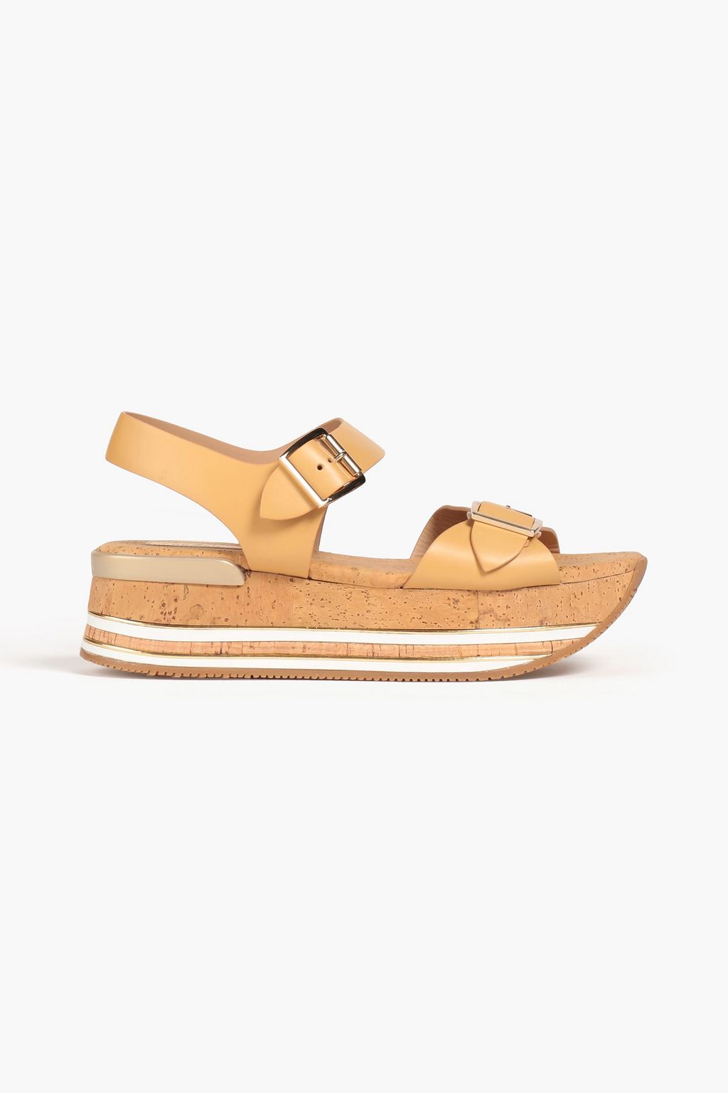 HOGAN Leather and cork sandals | Sale up to 70% | OUTNET