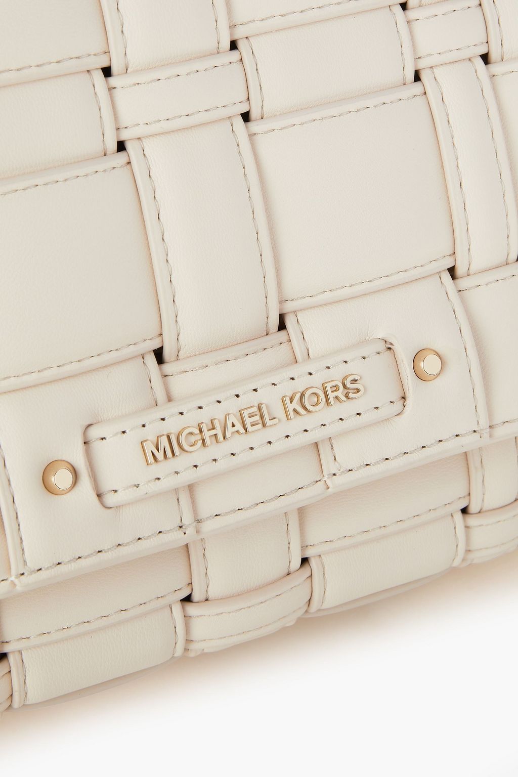 MICHAEL MICHAEL KORS Basketweave faux leather clutch