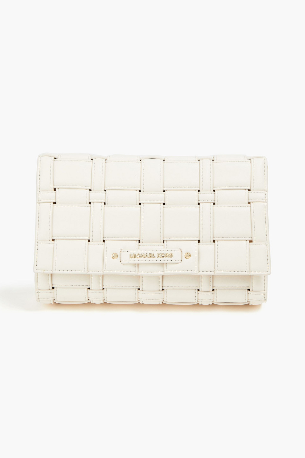 MICHAEL MICHAEL KORS Basketweave faux leather clutch