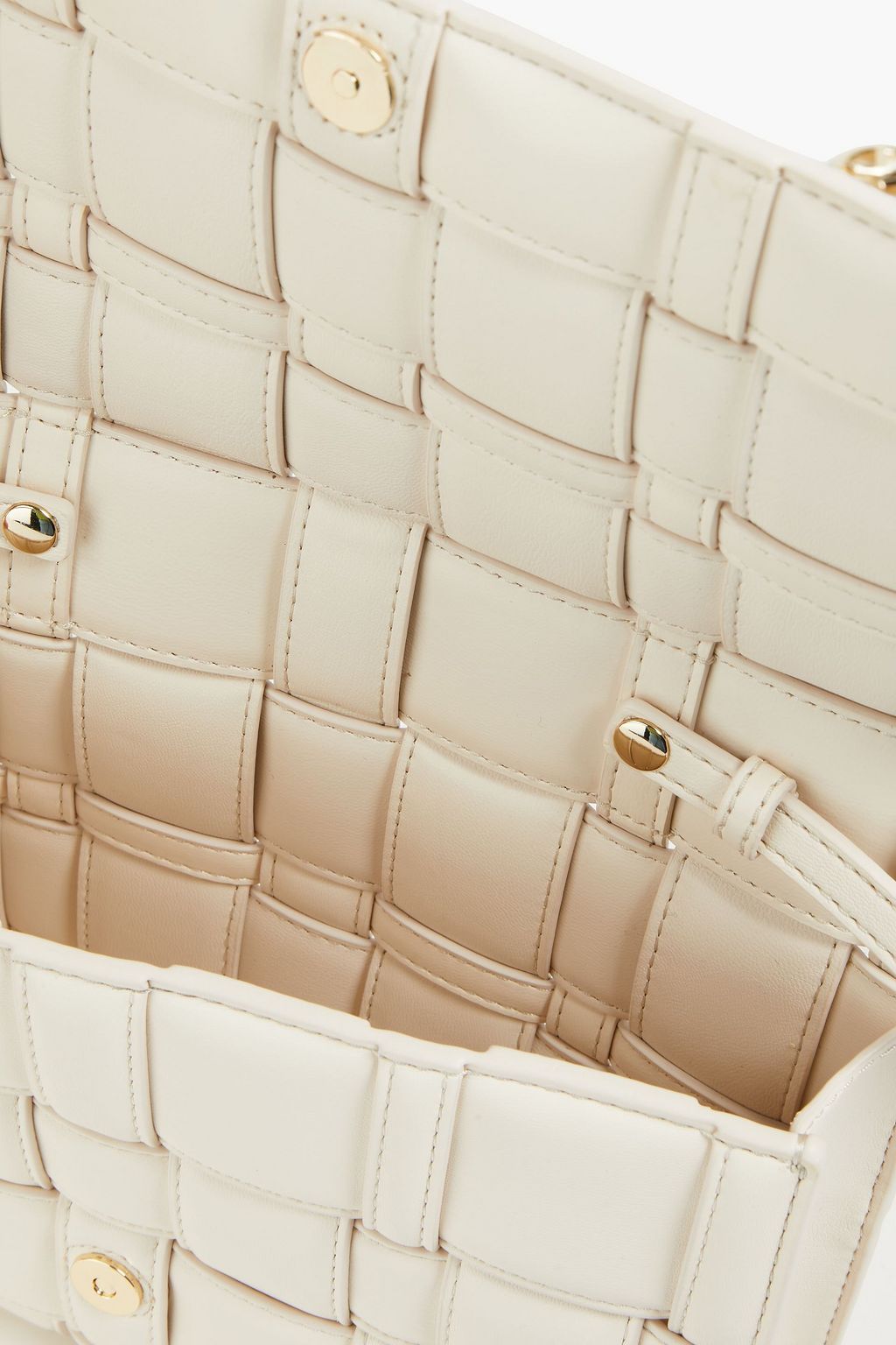 MICHAEL MICHAEL KORS Basketweave faux leather clutch