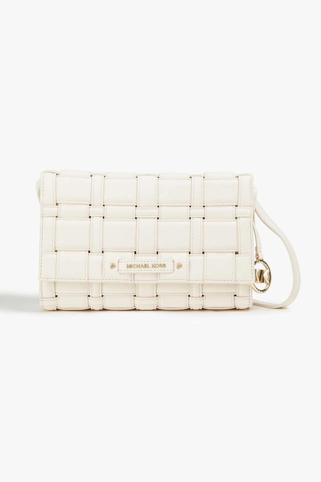 MICHAEL MICHAEL KORS Basketweave faux leather clutch